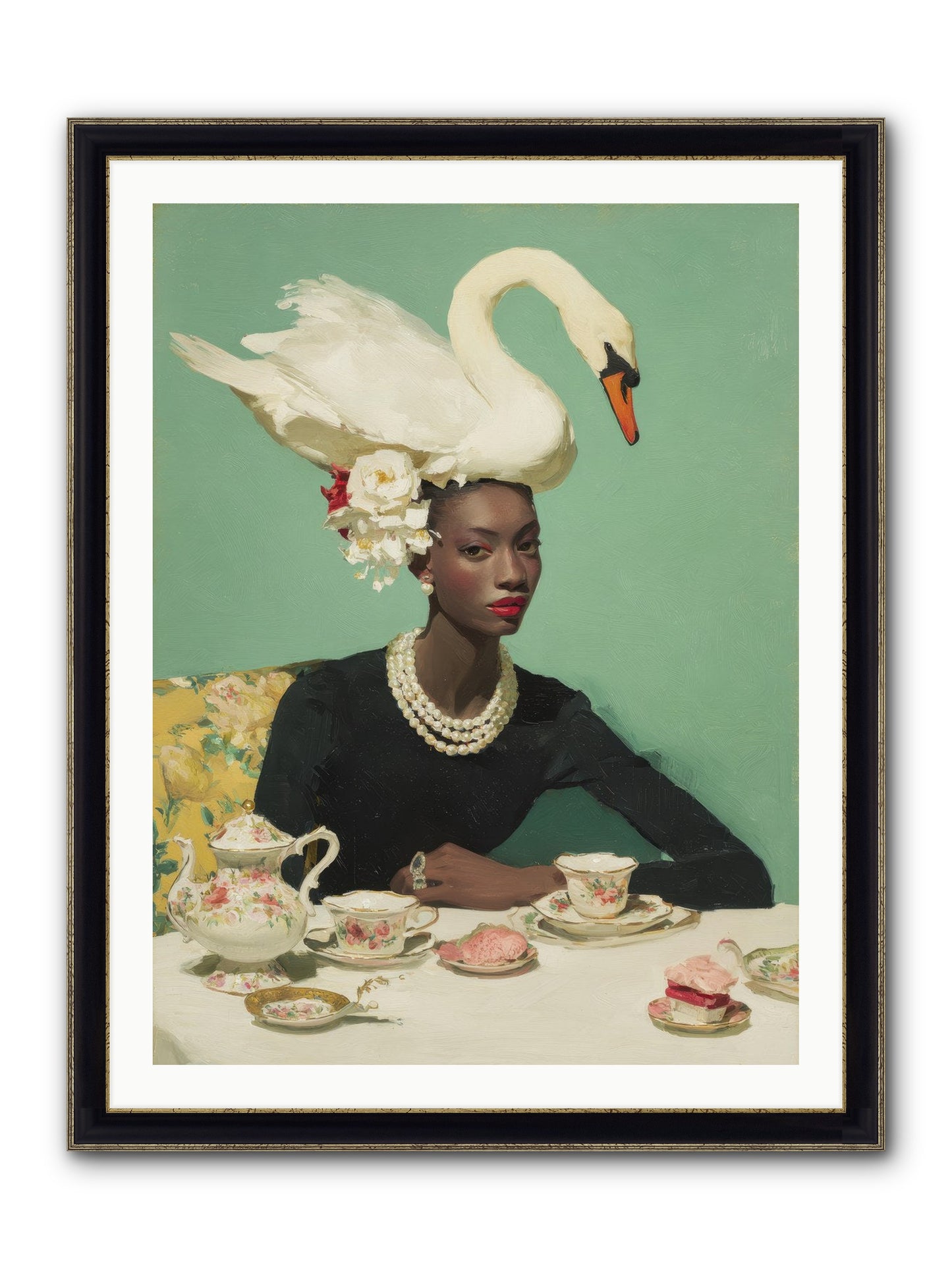 The Afternoon Rebellion Framed Print - Black & Gold 30x40