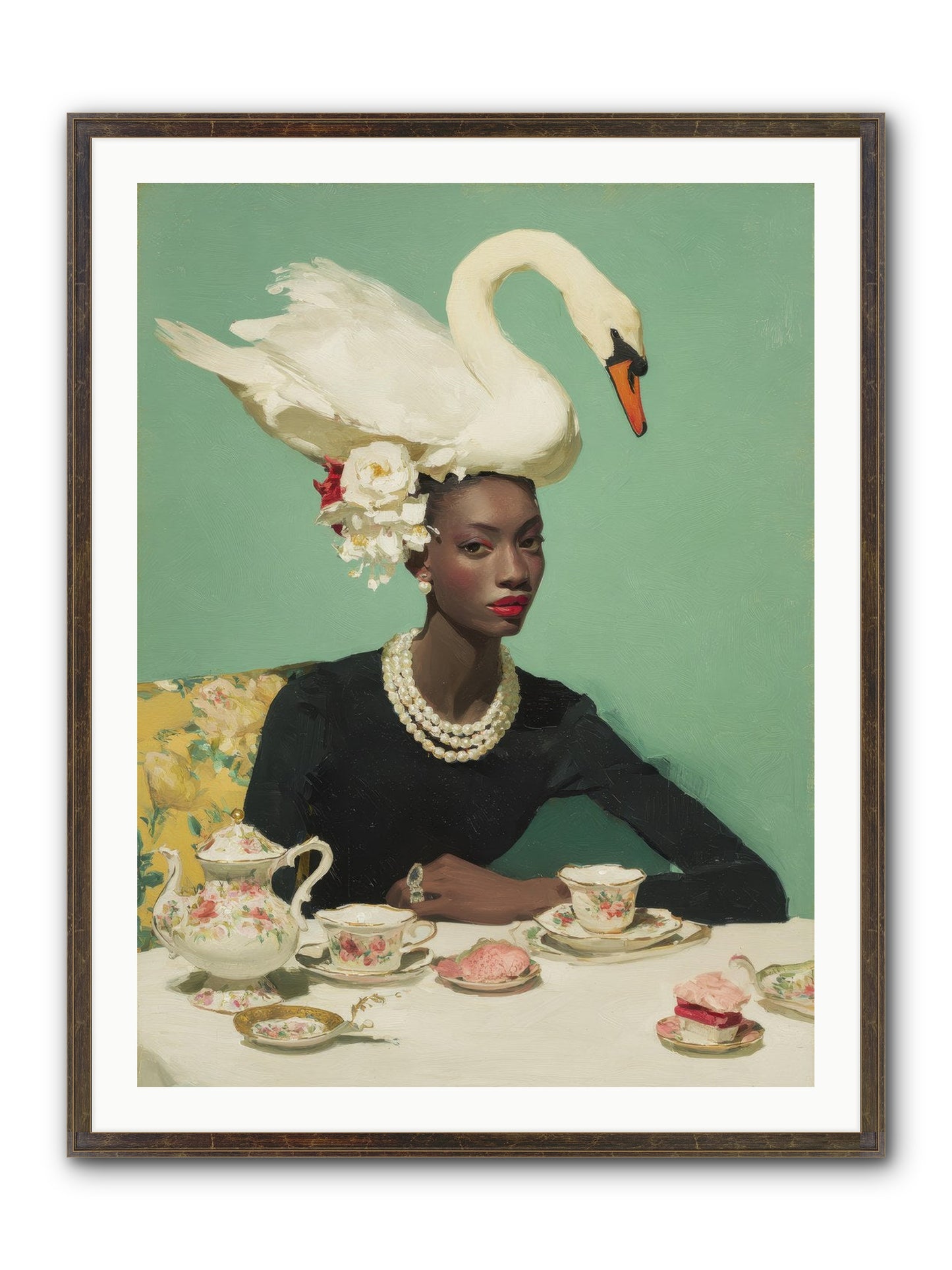 The Afternoon Rebellion Framed Print - Slimwoods Black/Gold 30x40