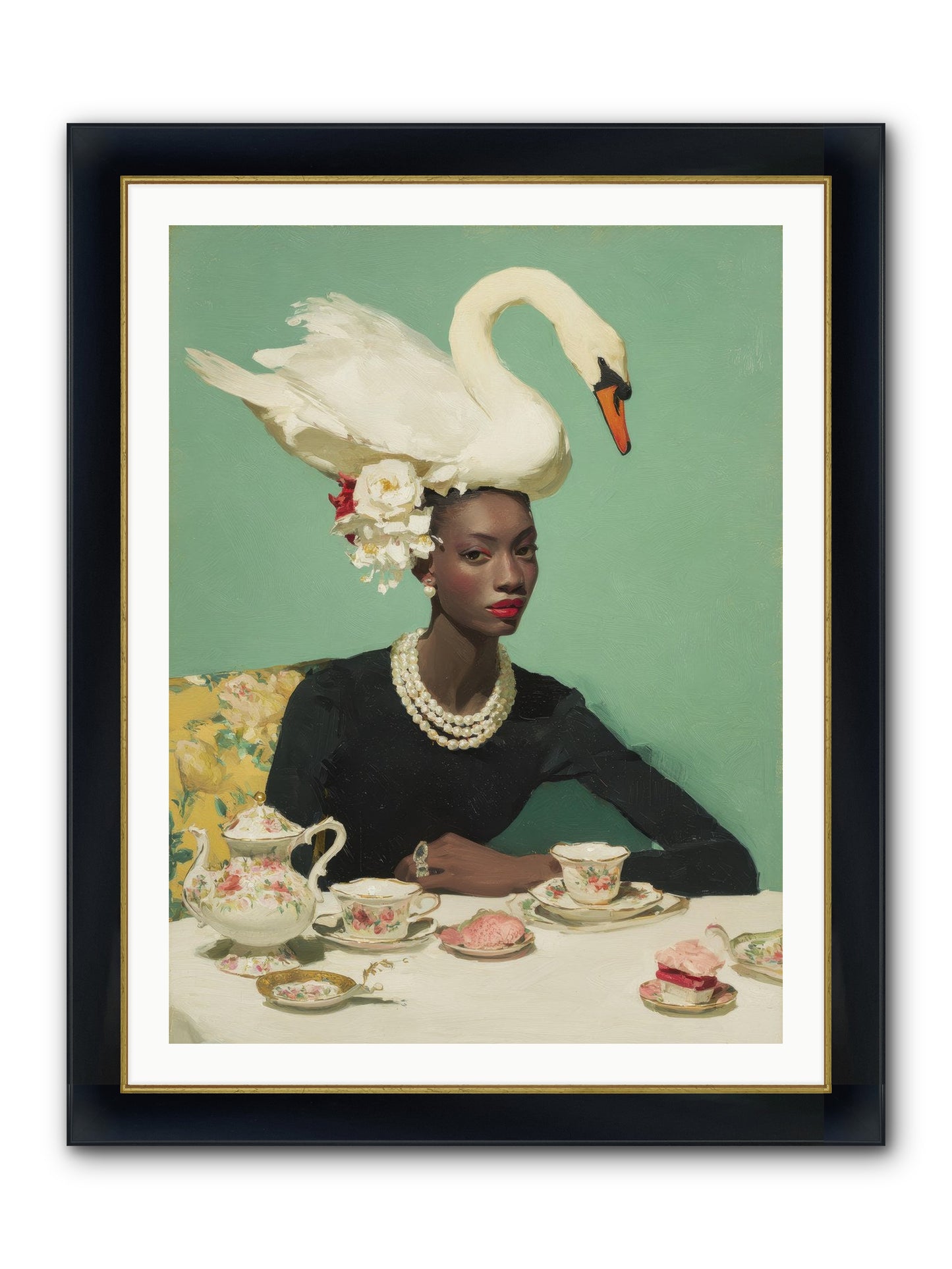 The Afternoon Rebellion Framed Print - Wide Black w/Gold 30x40