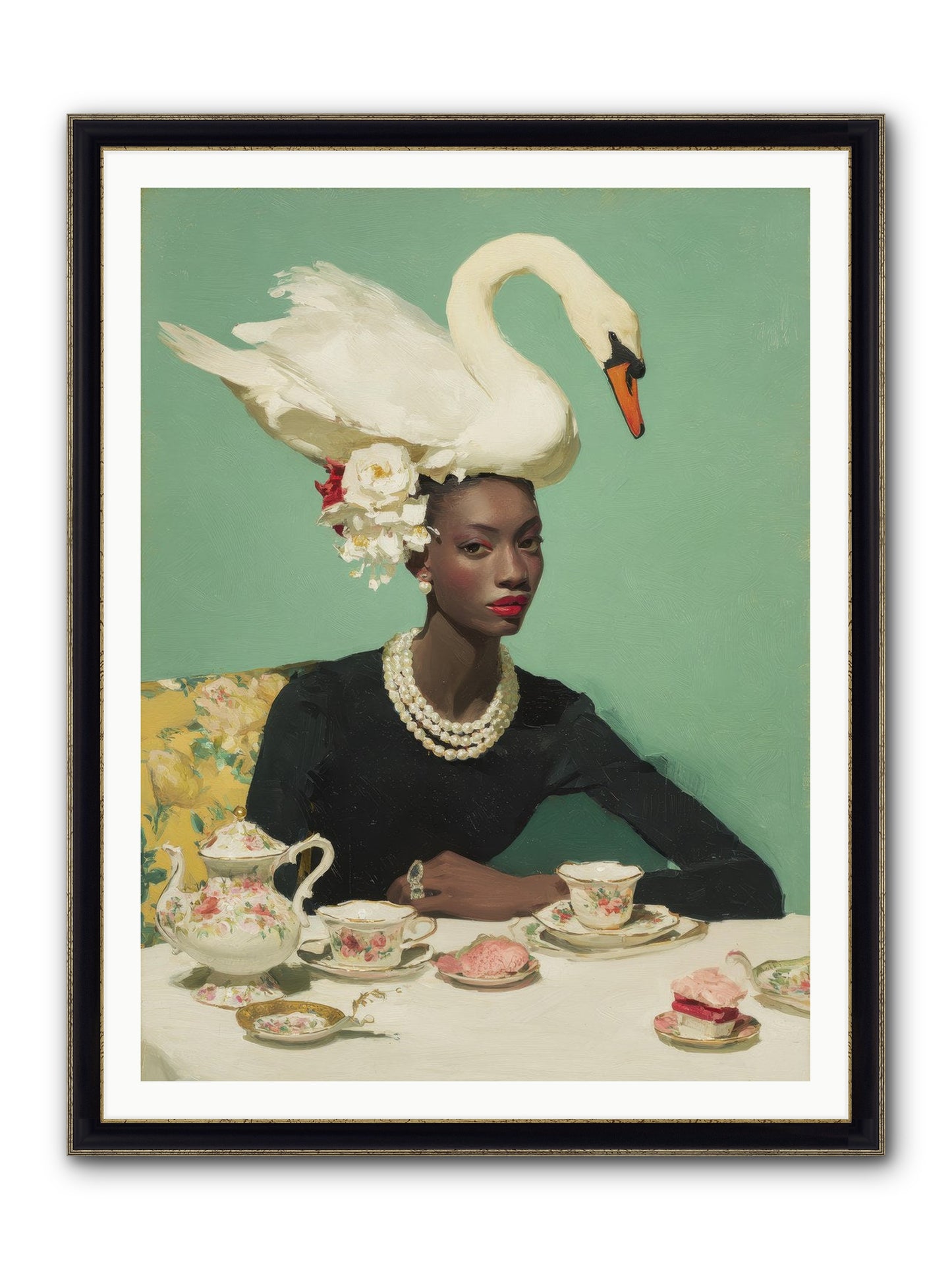 The Afternoon Rebellion Framed Print - Black & Gold 36x48