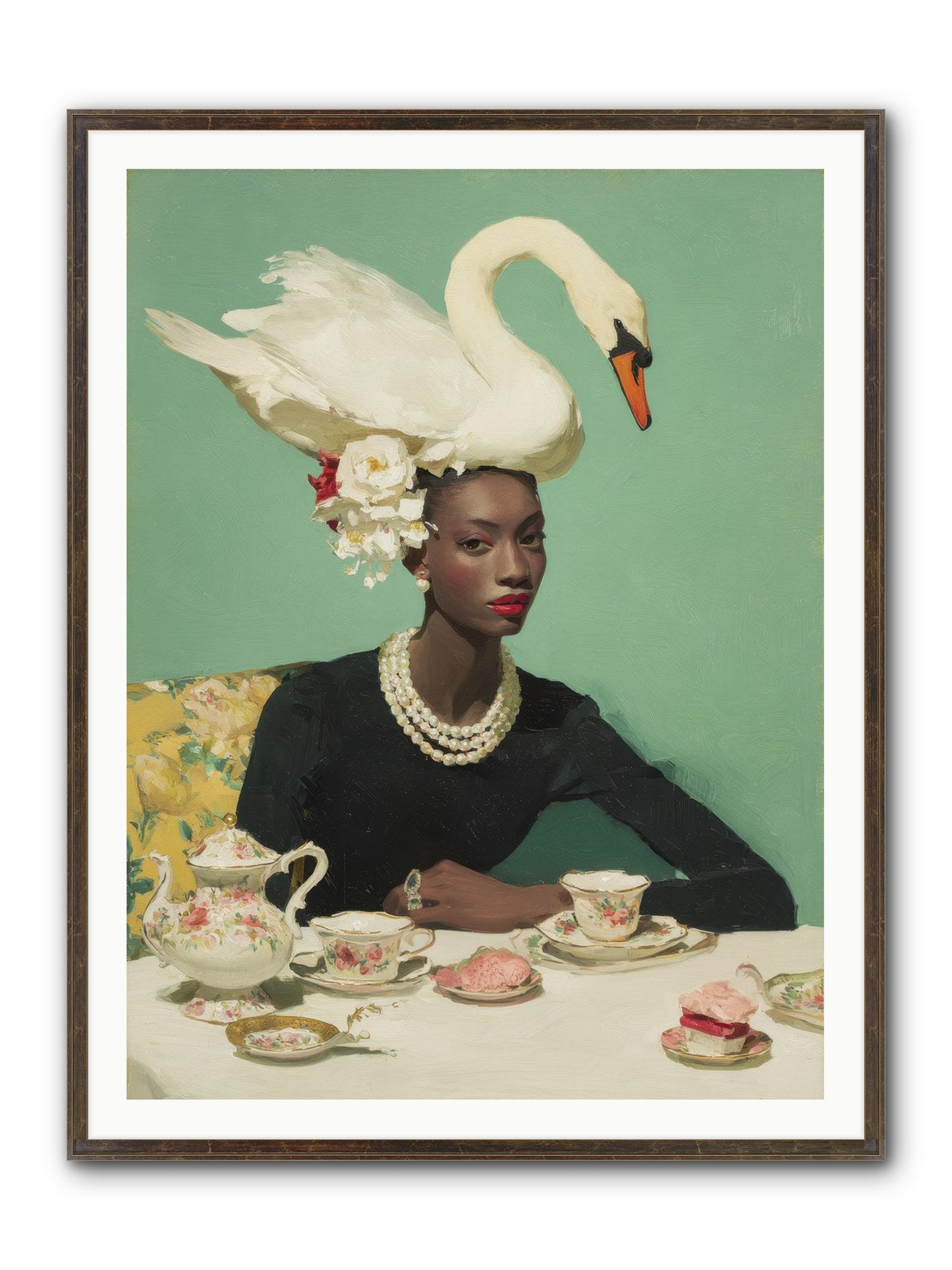 The Afternoon Rebellion Framed Print - Slimwoods Black/Gold 36x48
