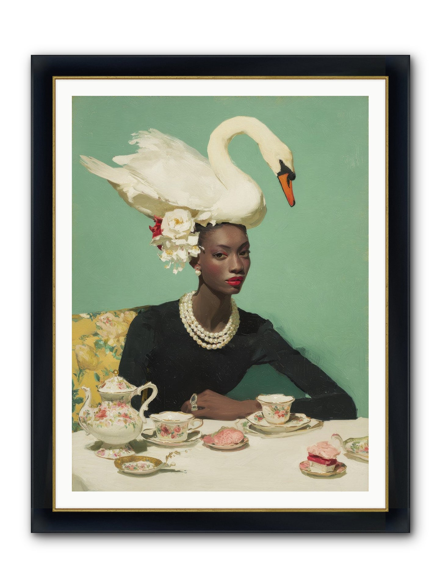 The Afternoon Rebellion Framed Print - Wide Black w/Gold 36x48