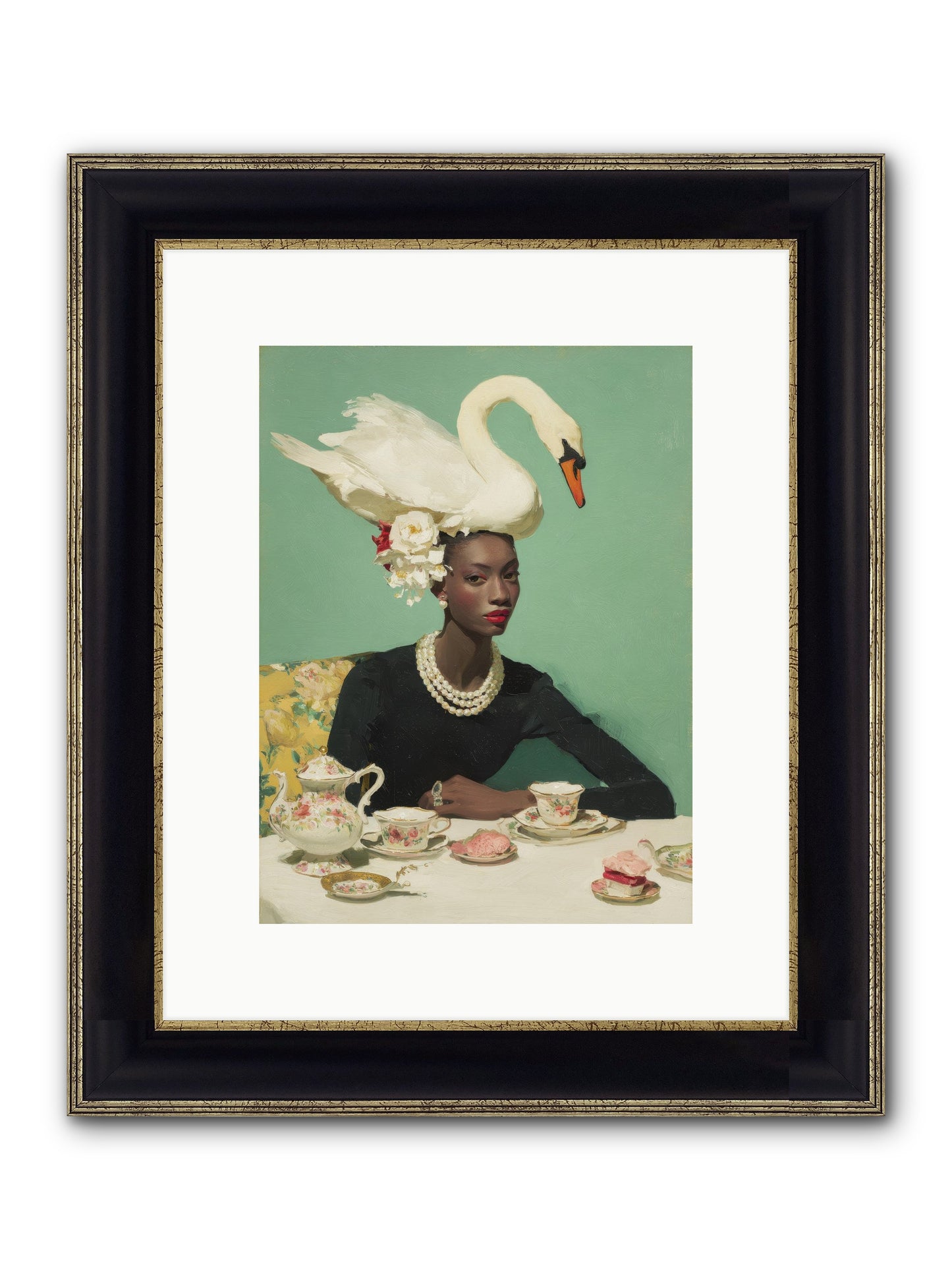 The Afternoon Rebellion Framed Print - Black & Gold 9x12