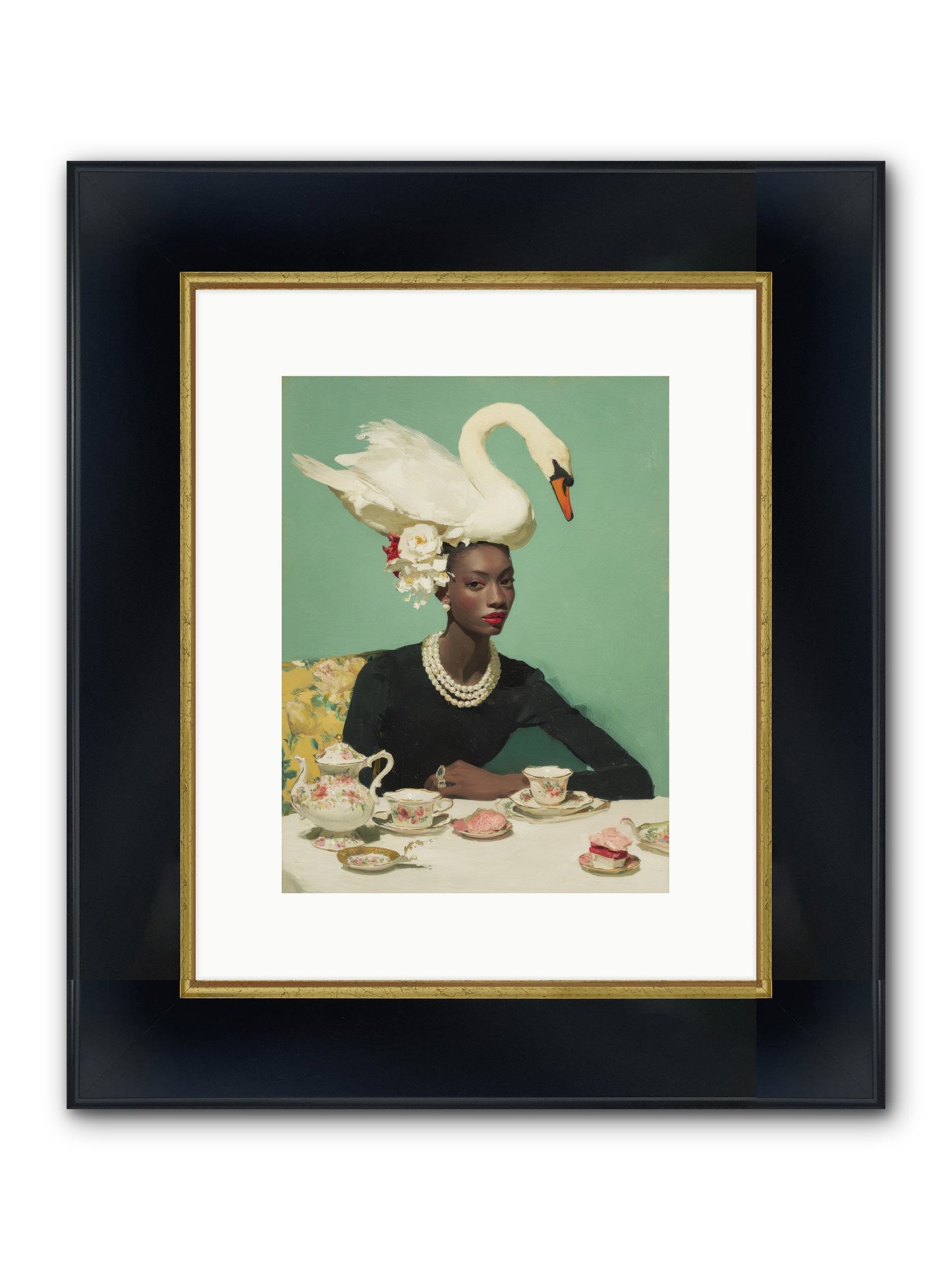 The Afternoon Rebellion Framed Print - Wide Black w/Gold 9x12