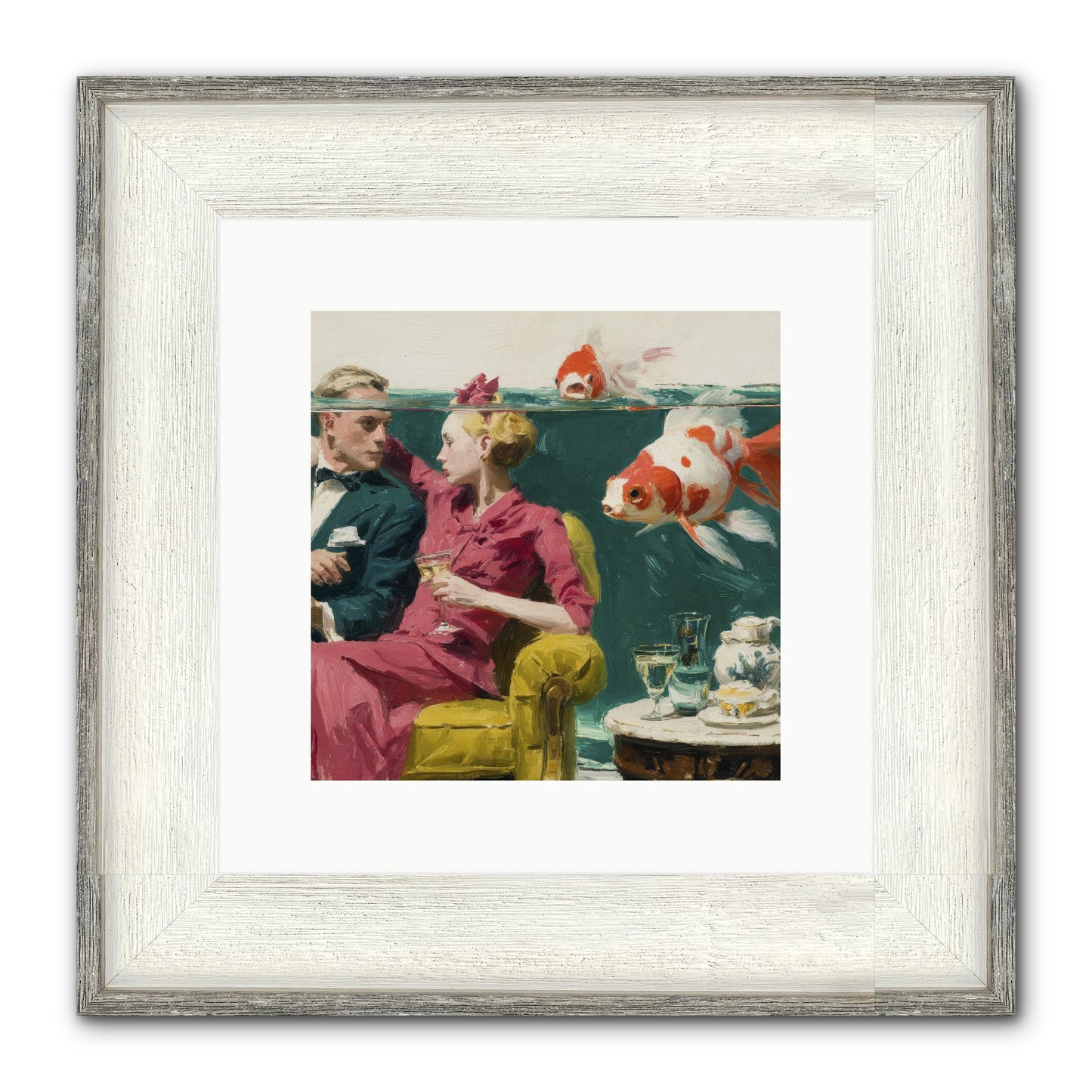 The Afternoon Revision Framed Print - Driftwood White 10x10
