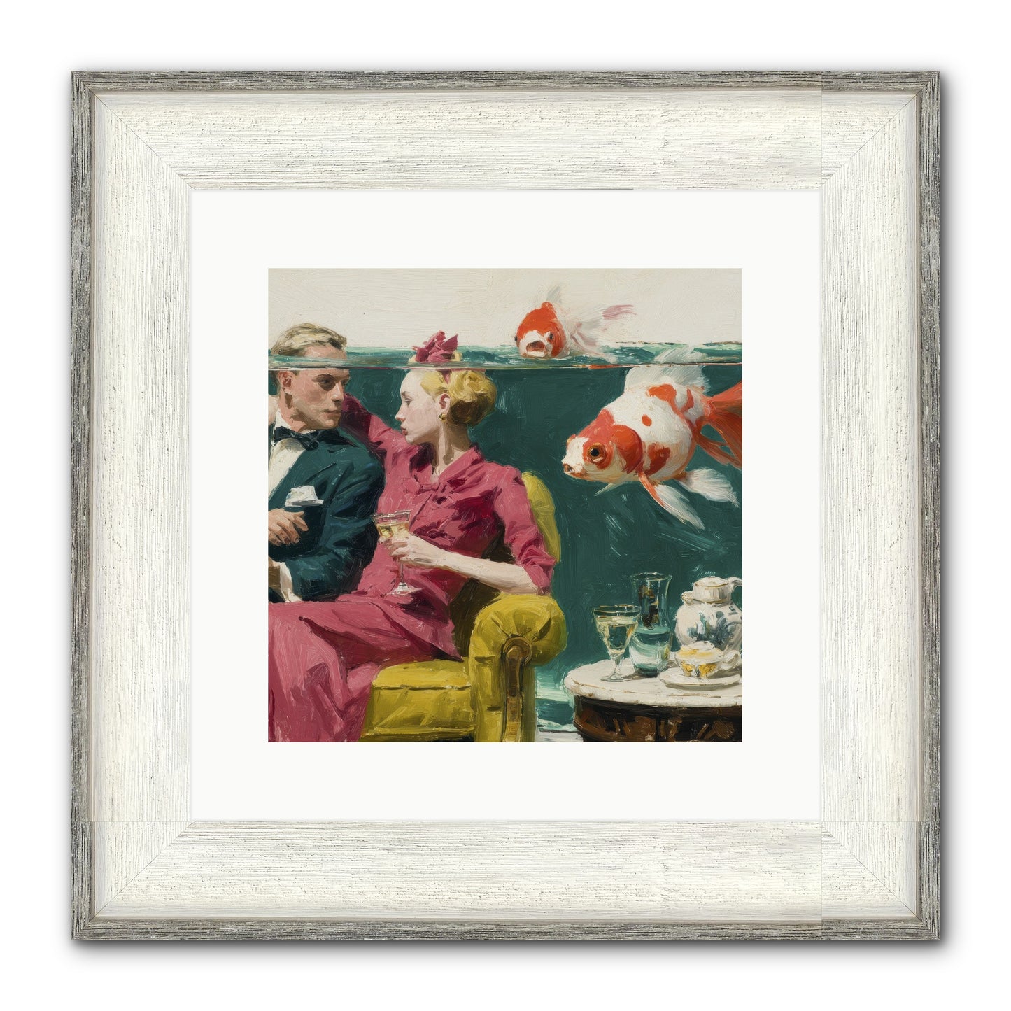 The Afternoon Revision Framed Print - Driftwood White 12x12