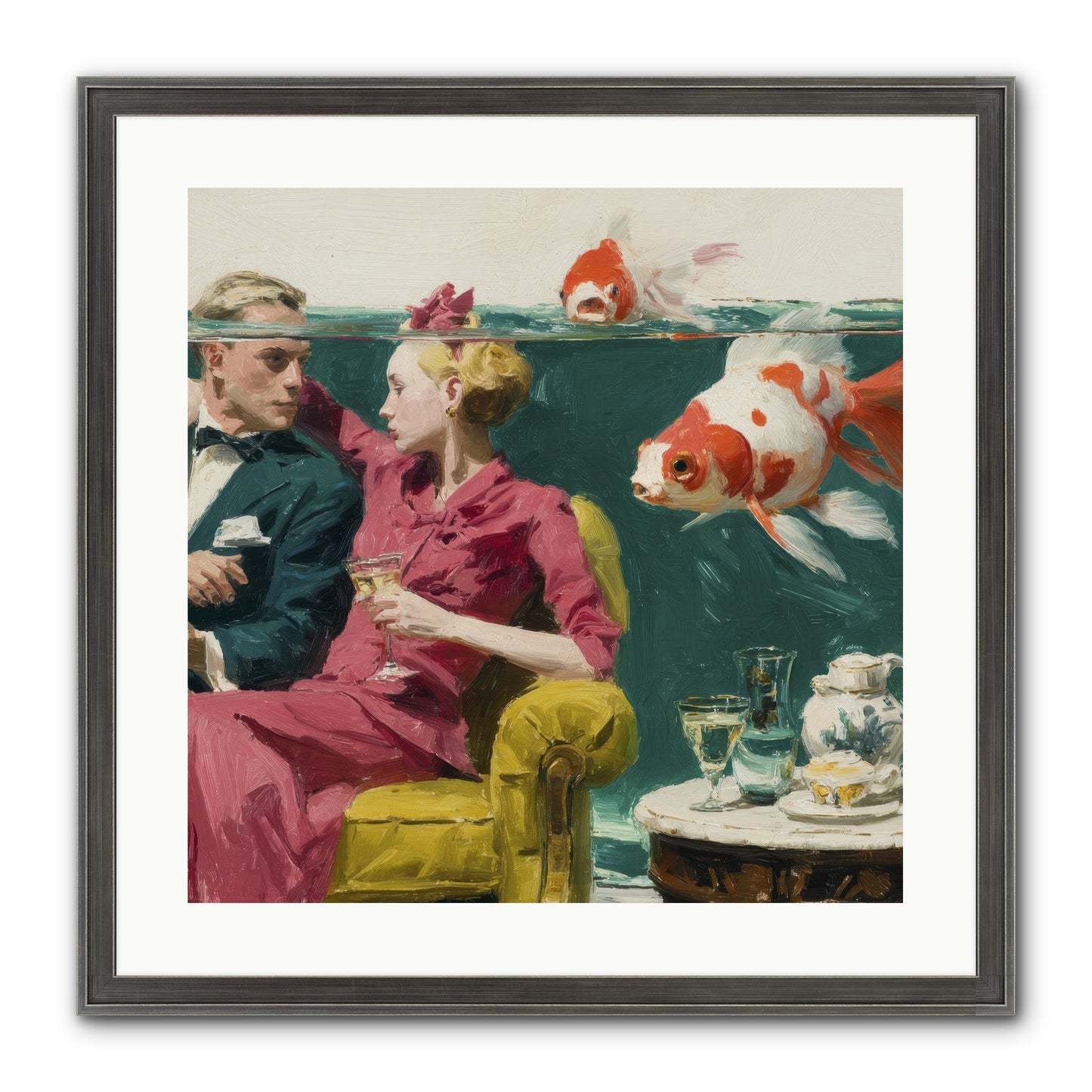 The Afternoon Revision Framed Print - Slimwoods Black/Silver 20x20