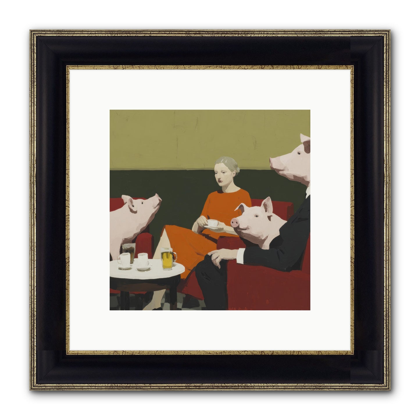 The Afternoon They Understood Everything Framed Print - Black & Gold 10x10