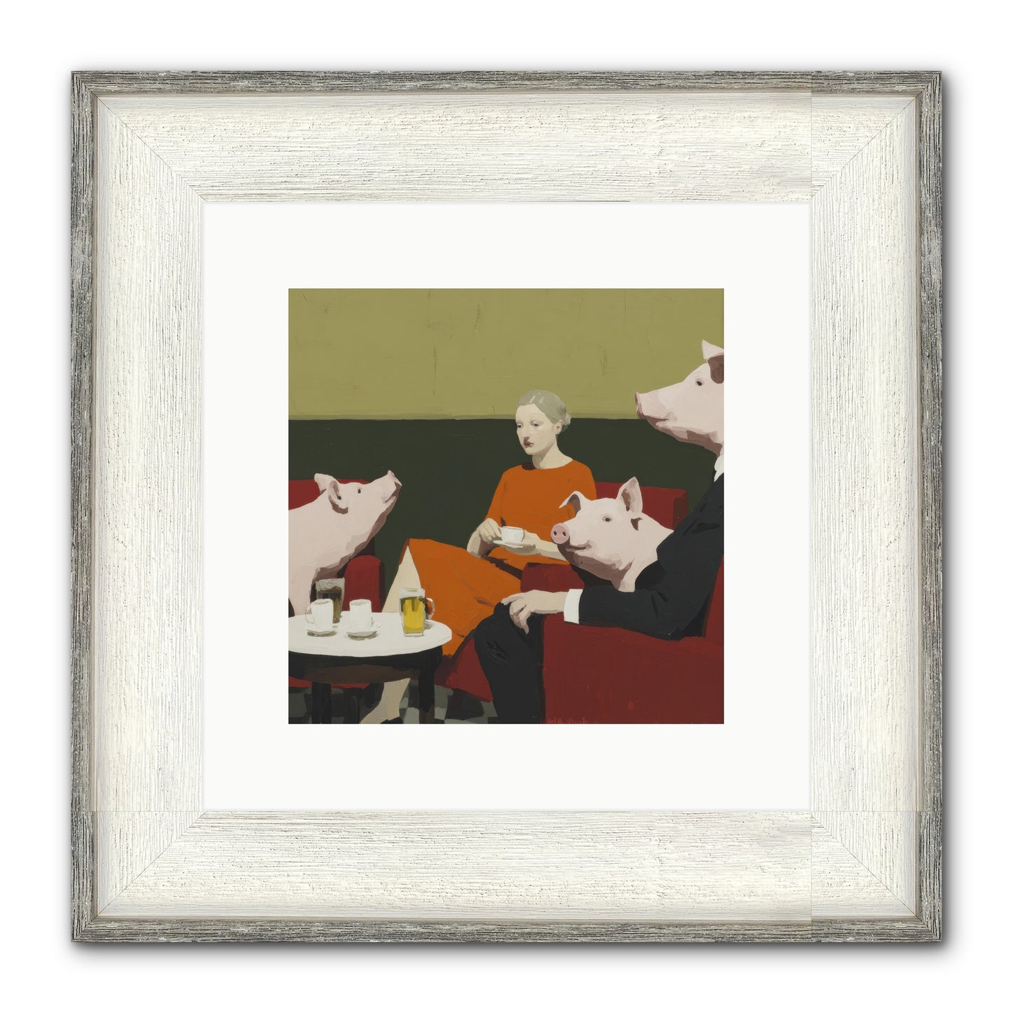 The Afternoon They Understood Everything Framed Print - Driftwood White 10x10