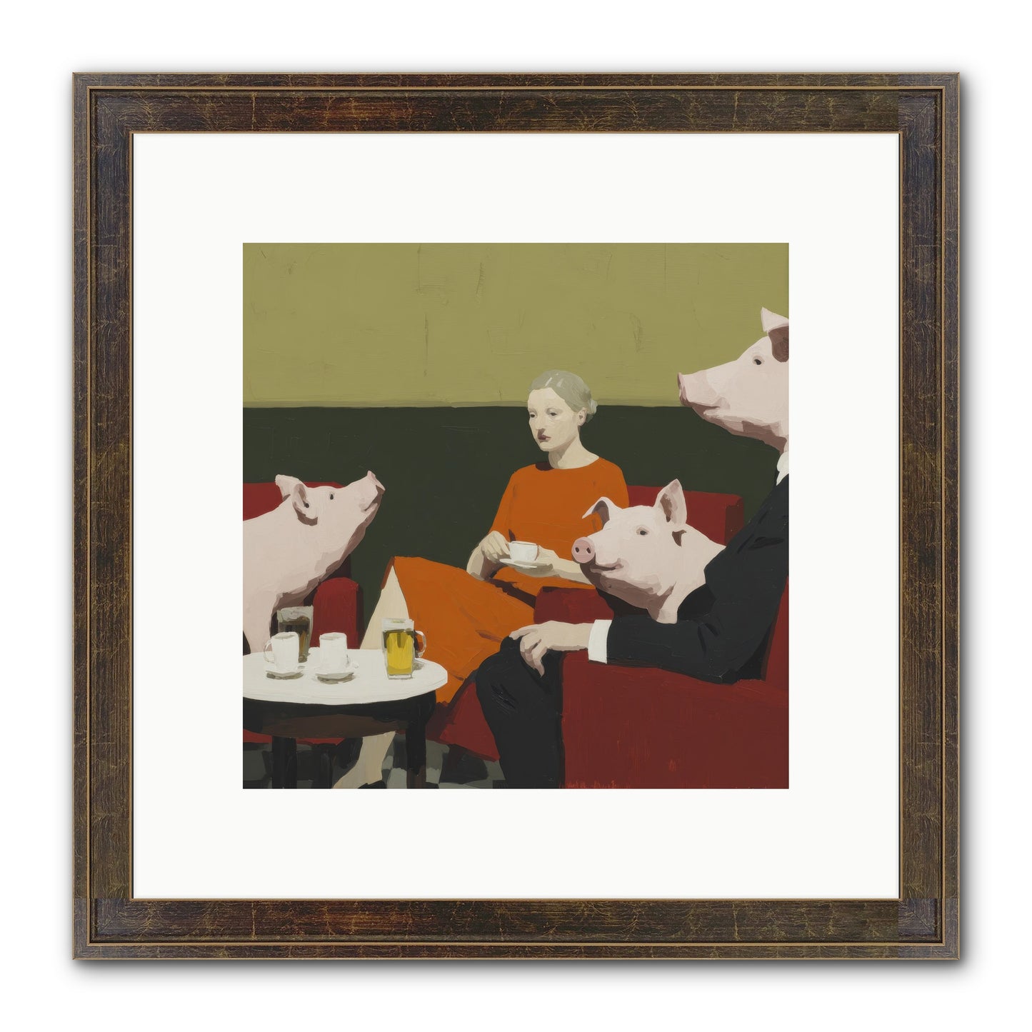 The Afternoon They Understood Everything Framed Print - Slimwoods Black/Gold 10x10