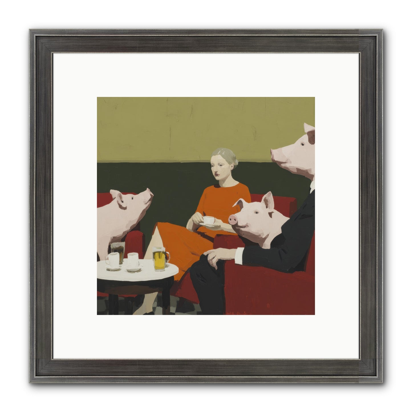 The Afternoon They Understood Everything Framed Print - Slimwoods Black/Silver 10x10