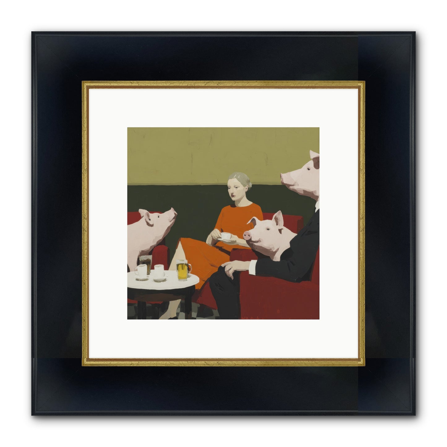 The Afternoon They Understood Everything Framed Print - Wide Black w/Gold 10x10