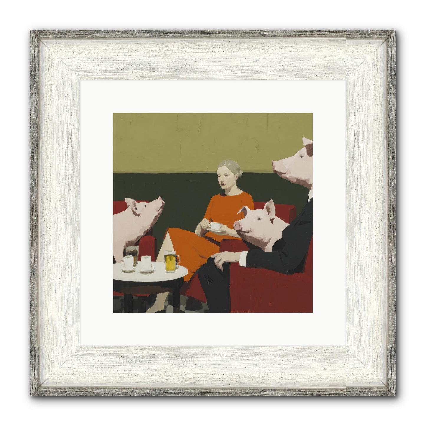 The Afternoon They Understood Everything Framed Print - Driftwood White 12x12