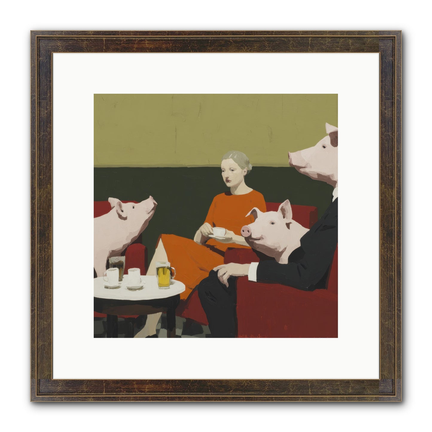 The Afternoon They Understood Everything Framed Print - Slimwoods Black/Gold 12x12