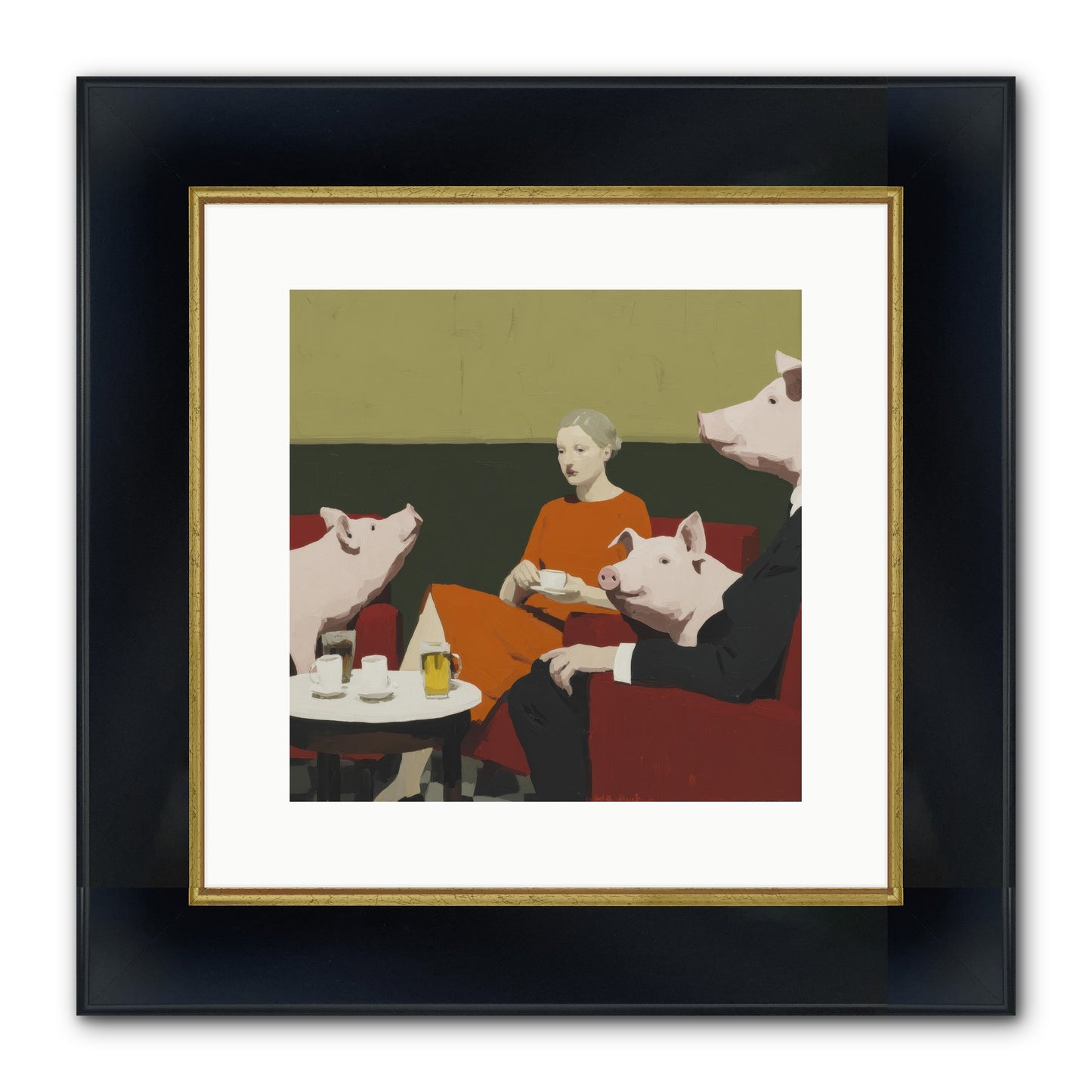 The Afternoon They Understood Everything Framed Print - Wide Black w/Gold 12x12