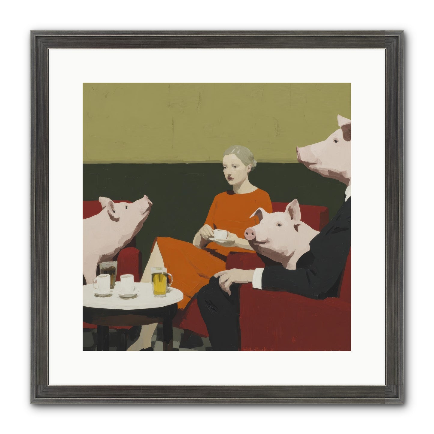 The Afternoon They Understood Everything Framed Print - Slimwoods Black/Silver 16x16