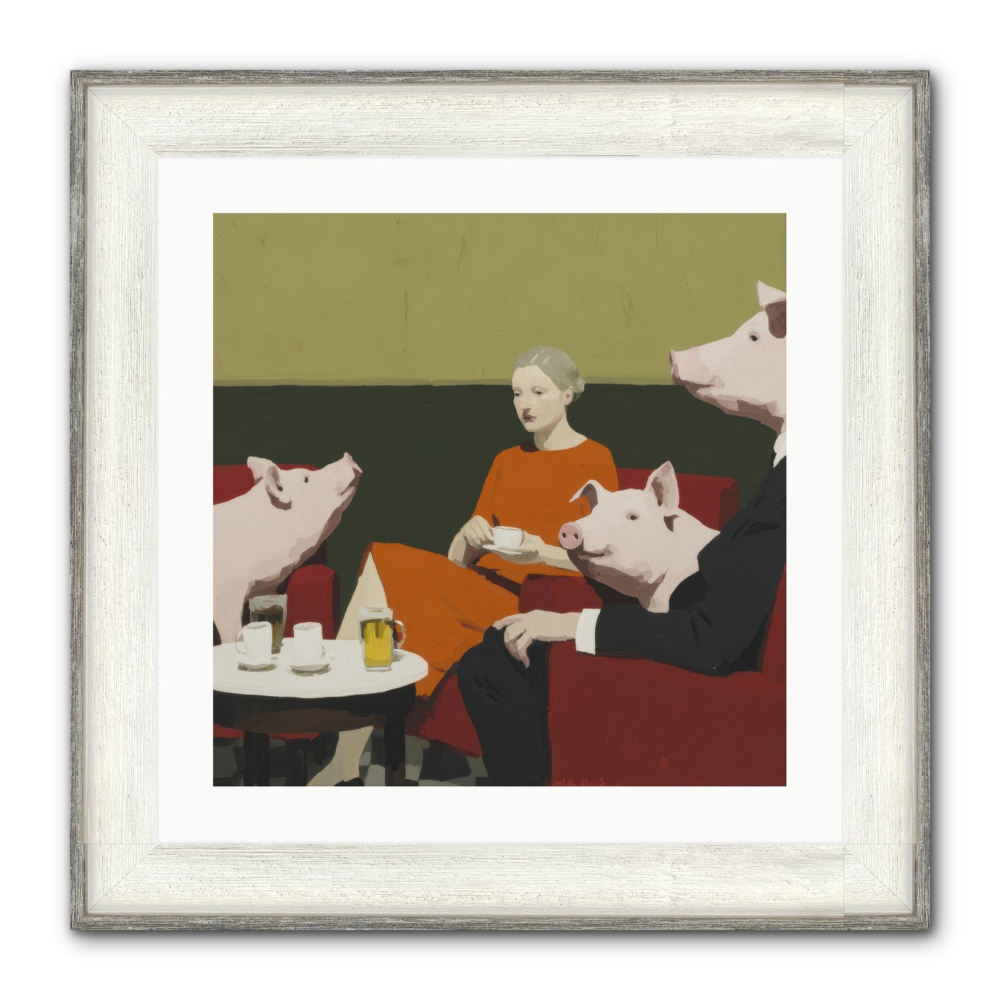 The Afternoon They Understood Everything Framed Print - Driftwood White 20x20