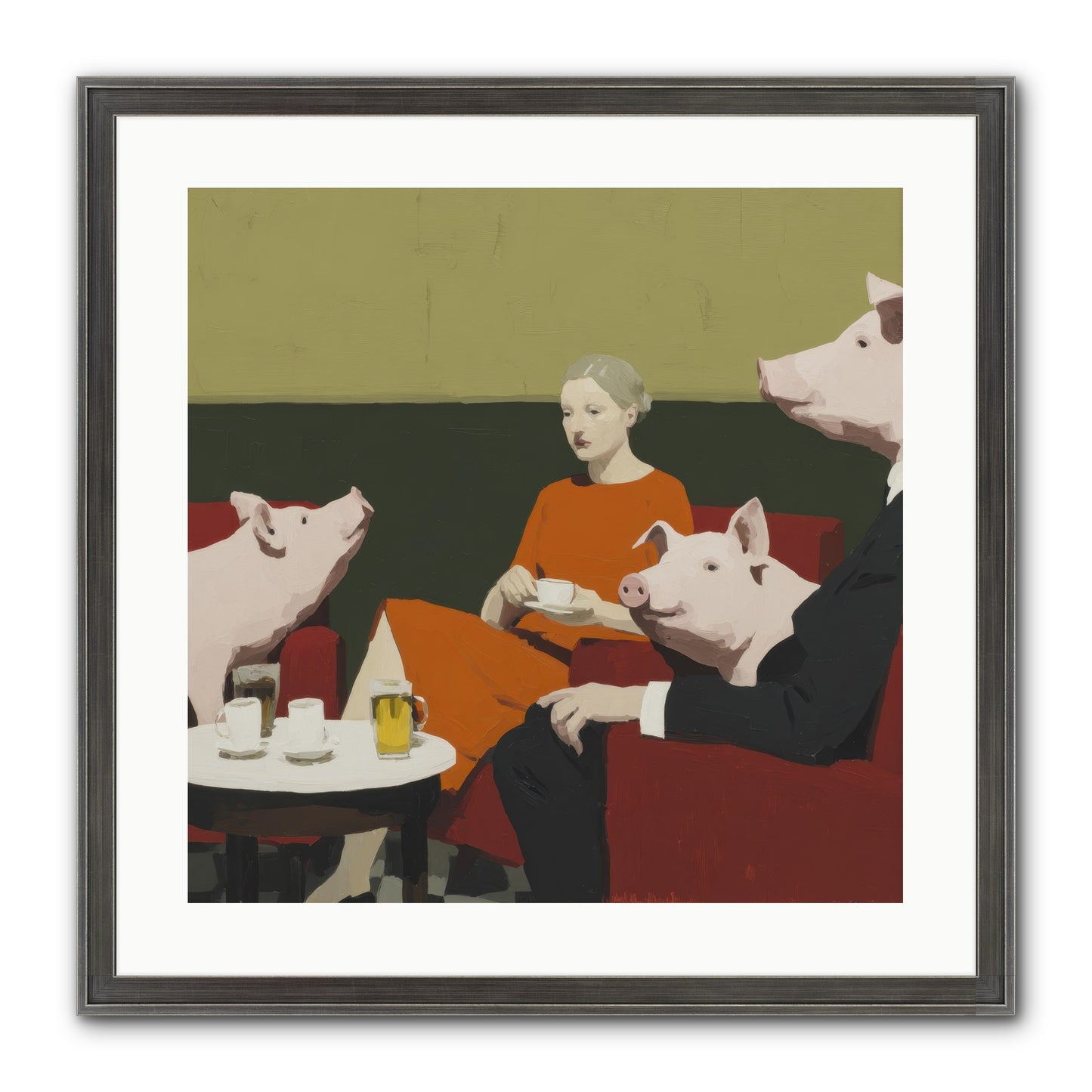 The Afternoon They Understood Everything Framed Print - Slimwoods Black/Silver 20x20