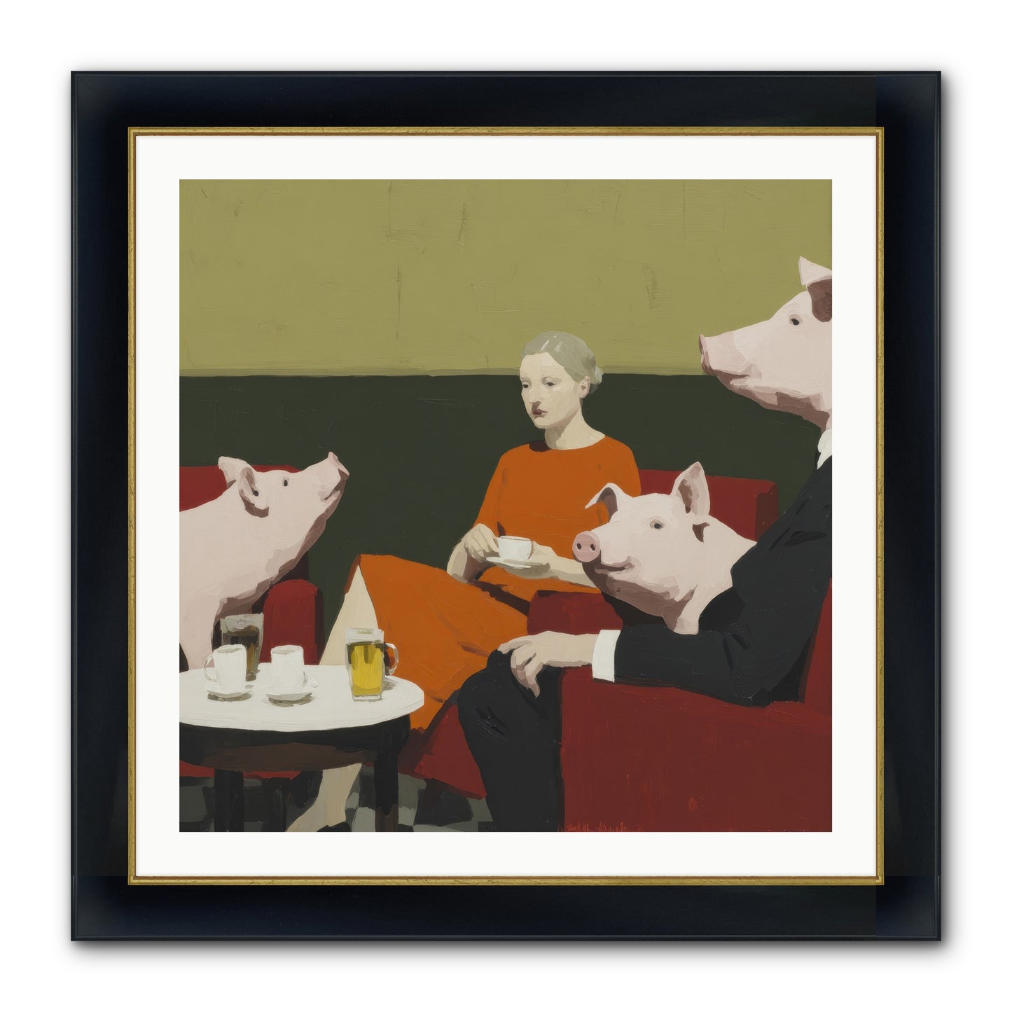 The Afternoon They Understood Everything Framed Print - Wide Black w/Gold 30x30