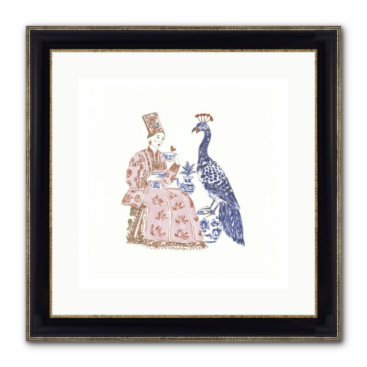 The Alchemist Of Small Feelings Framed Print - Black & Gold 16x16