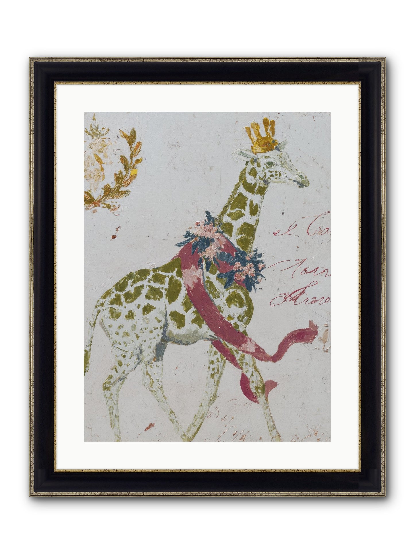 The Apricot Affair Framed Print - Black & Gold 18x24