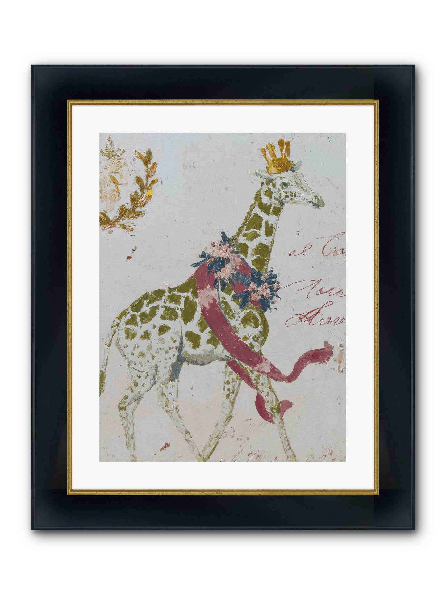The Apricot Affair Framed Print - Wide Black w/Gold 18x24