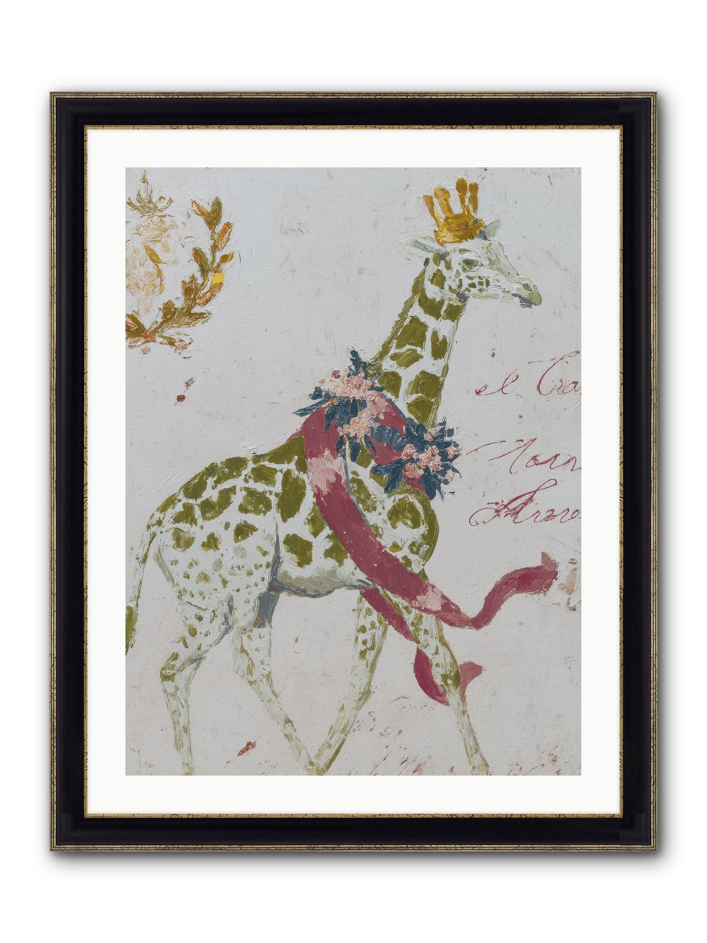 The Apricot Affair Framed Print - Black & Gold 24x32