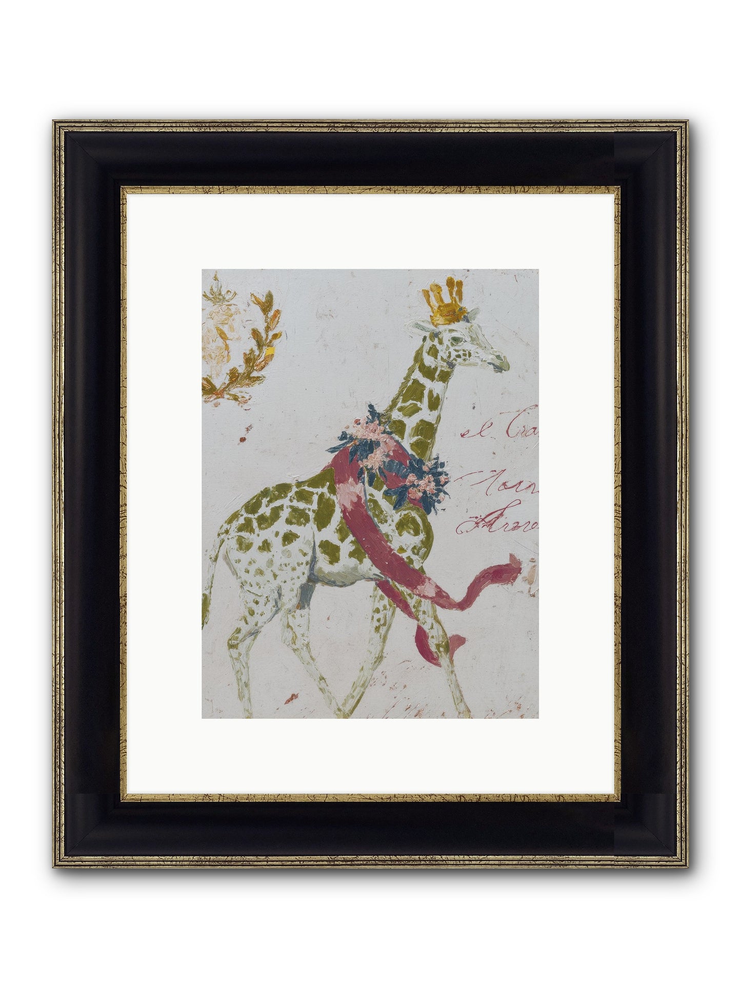 The Apricot Affair Framed Print - Black & Gold 9x12