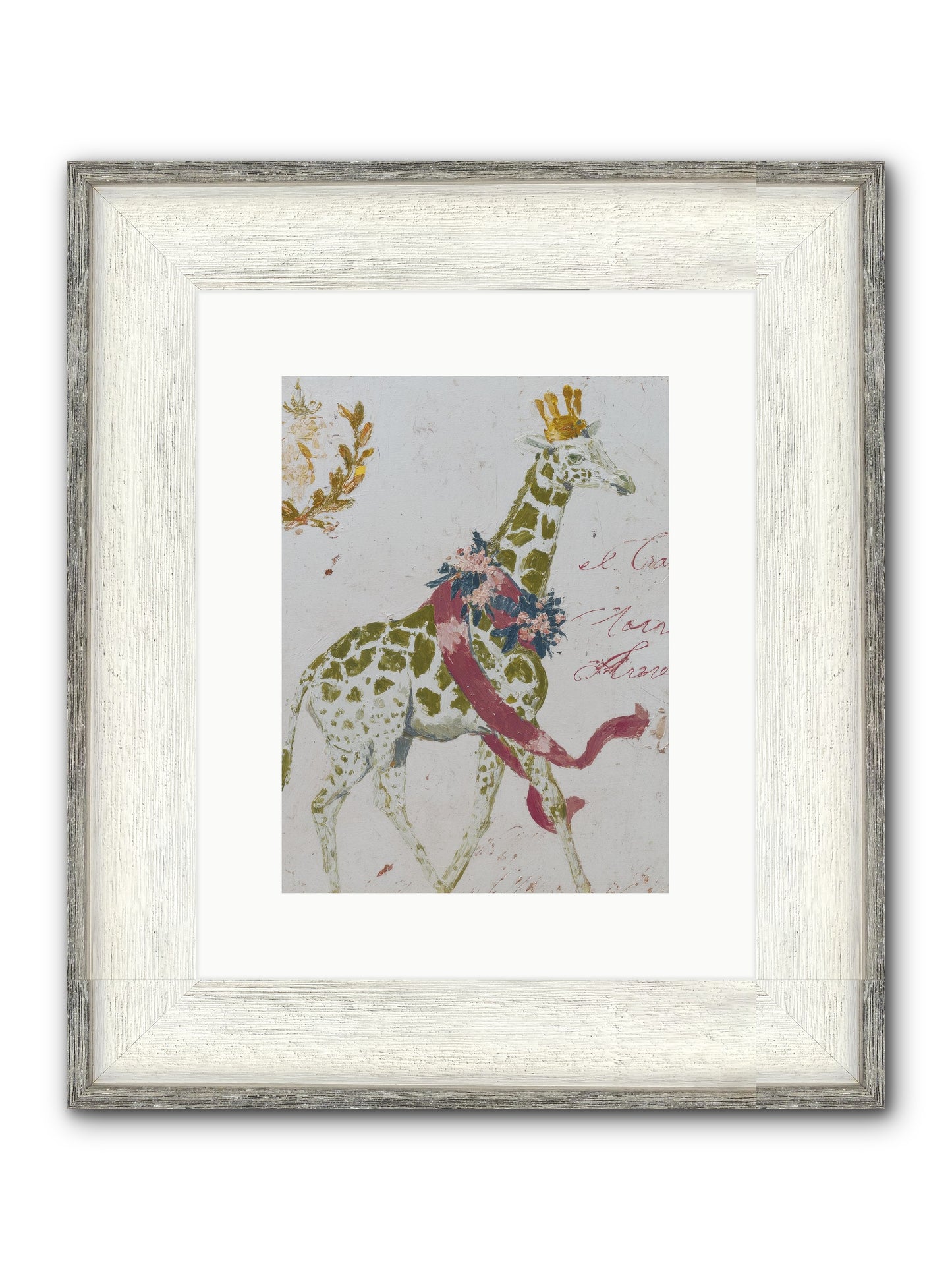 The Apricot Affair Framed Print - Driftwood White 9x12