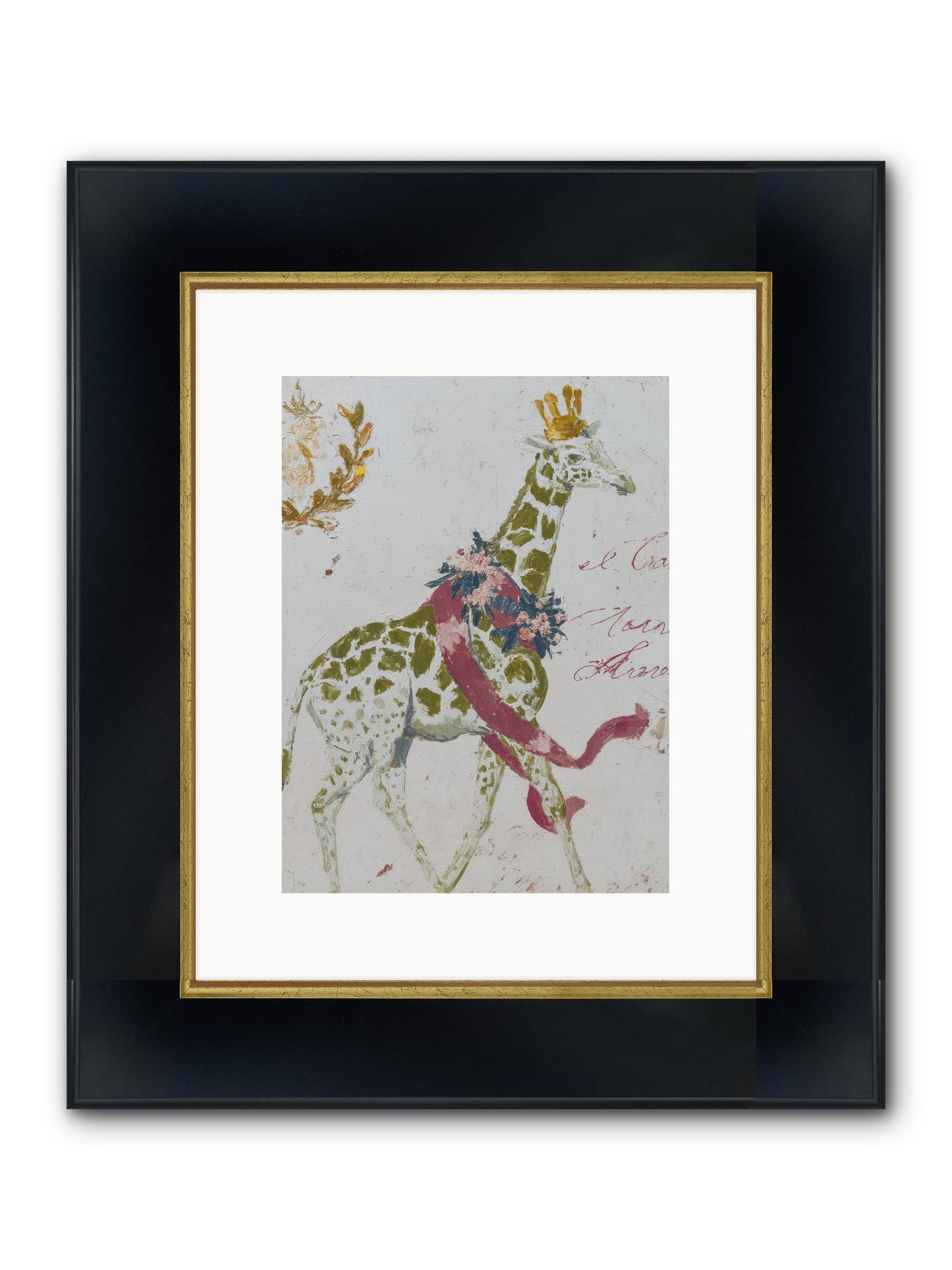 The Apricot Affair Framed Print - Wide Black w/Gold 9x12