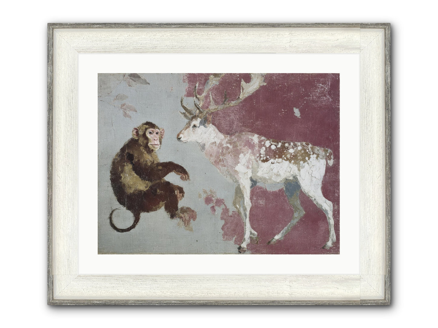 The Apricot Etiquette Framed Print - Driftwood White 24x18