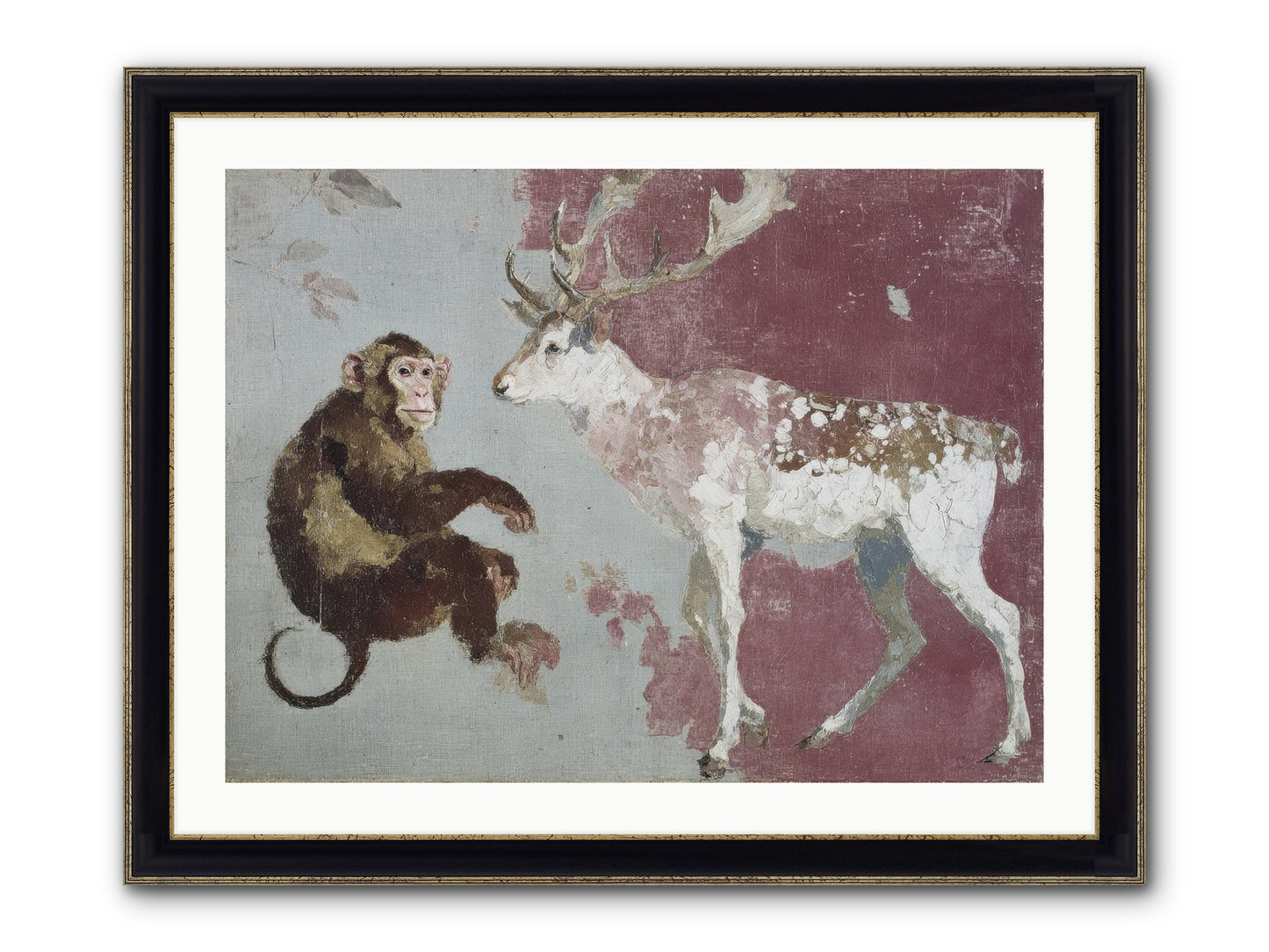 The Apricot Etiquette Framed Print - Black & Gold 32x24