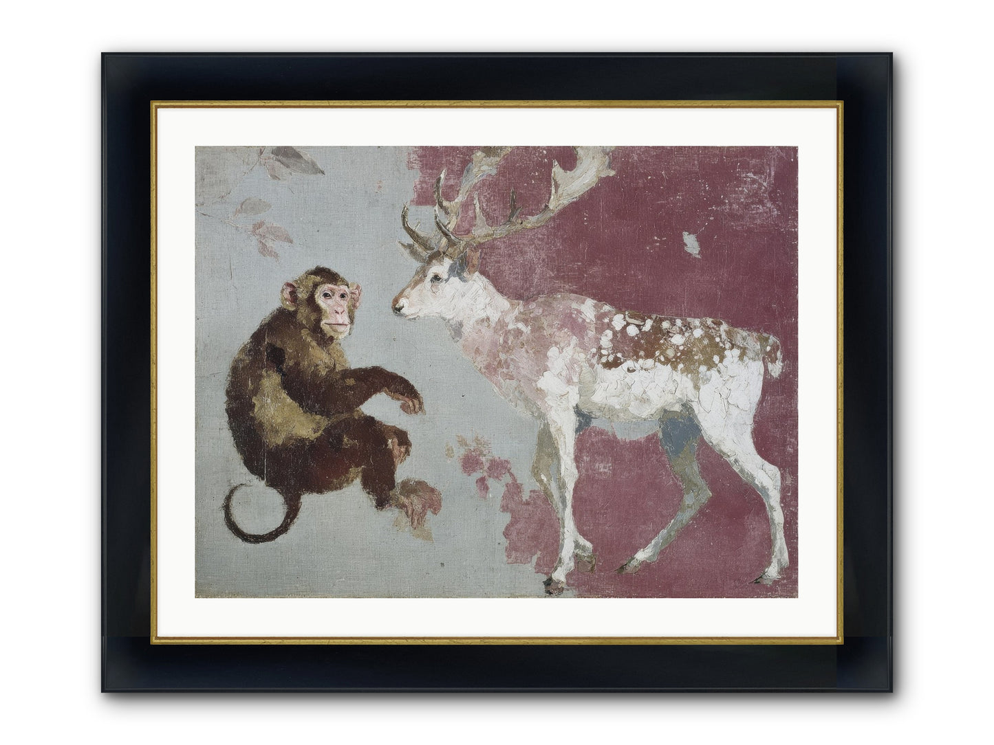 The Apricot Etiquette Framed Print - Wide Black w/Gold 32x24