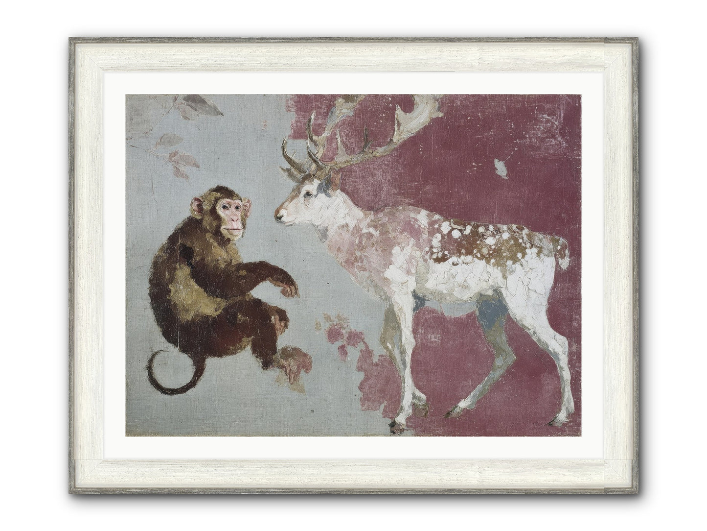 The Apricot Etiquette Framed Print - Driftwood White 40x30