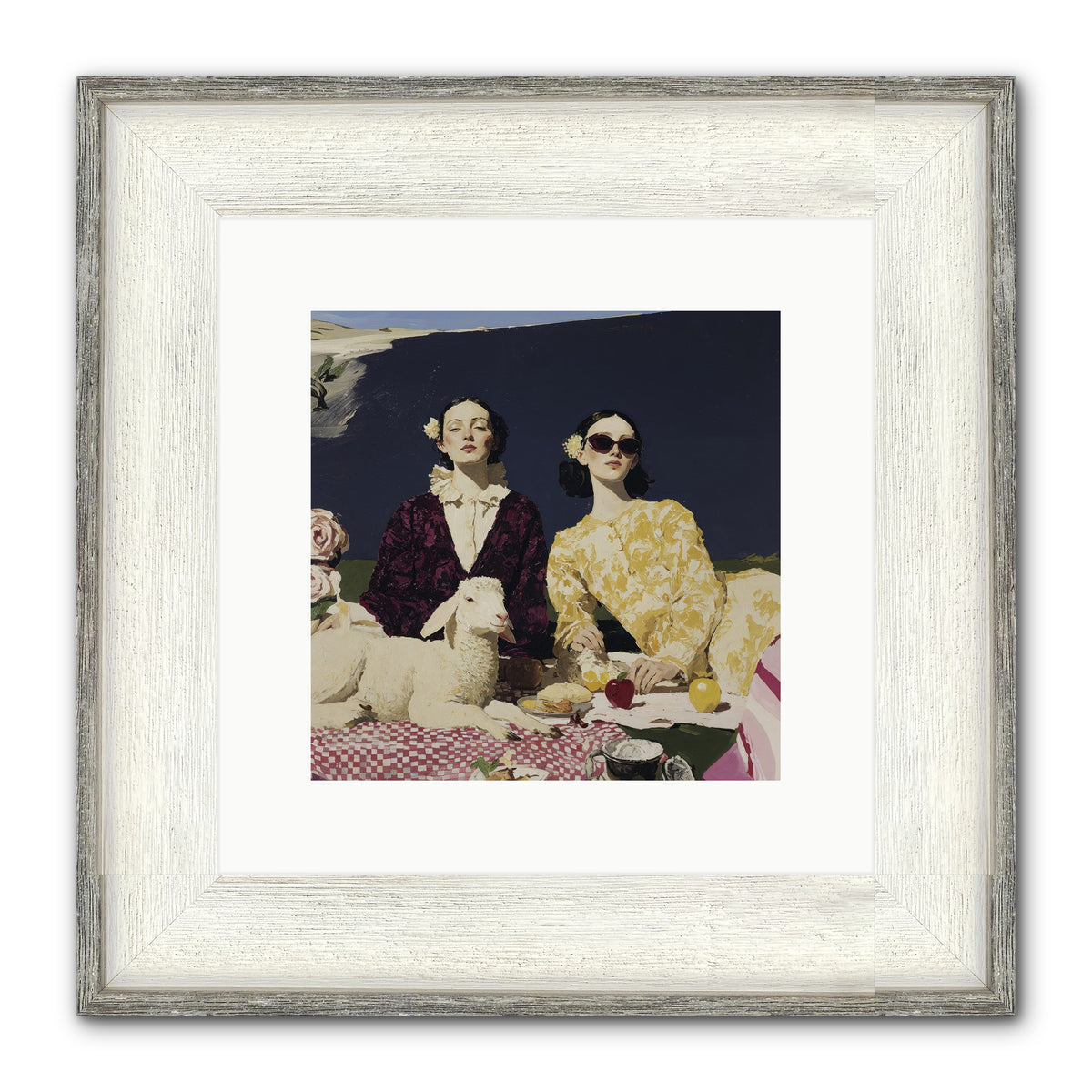 The Art of Almost Smiling Framed Print - Driftwood White 10x10