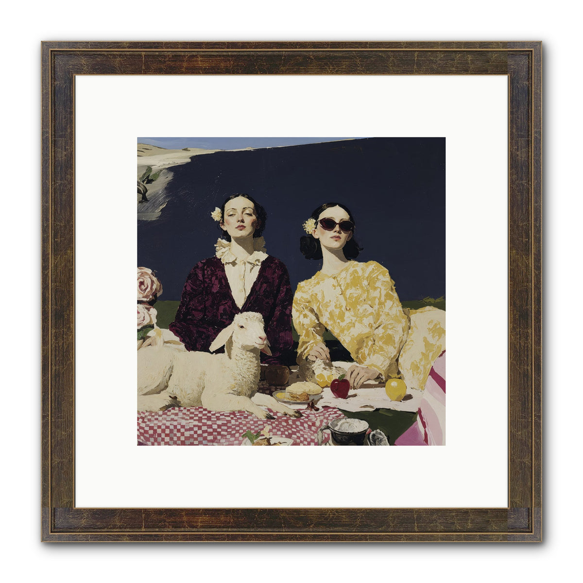 The Art of Almost Smiling Framed Print - Slimwoods Black/Gold 10x10