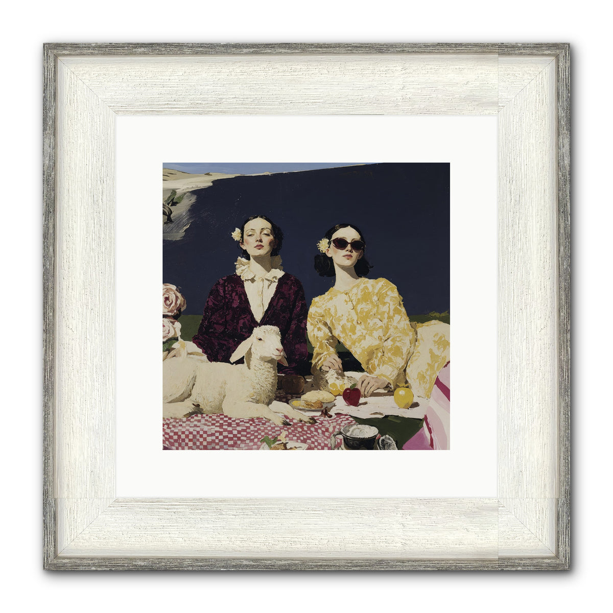 The Art of Almost Smiling Framed Print - Driftwood White 12x12