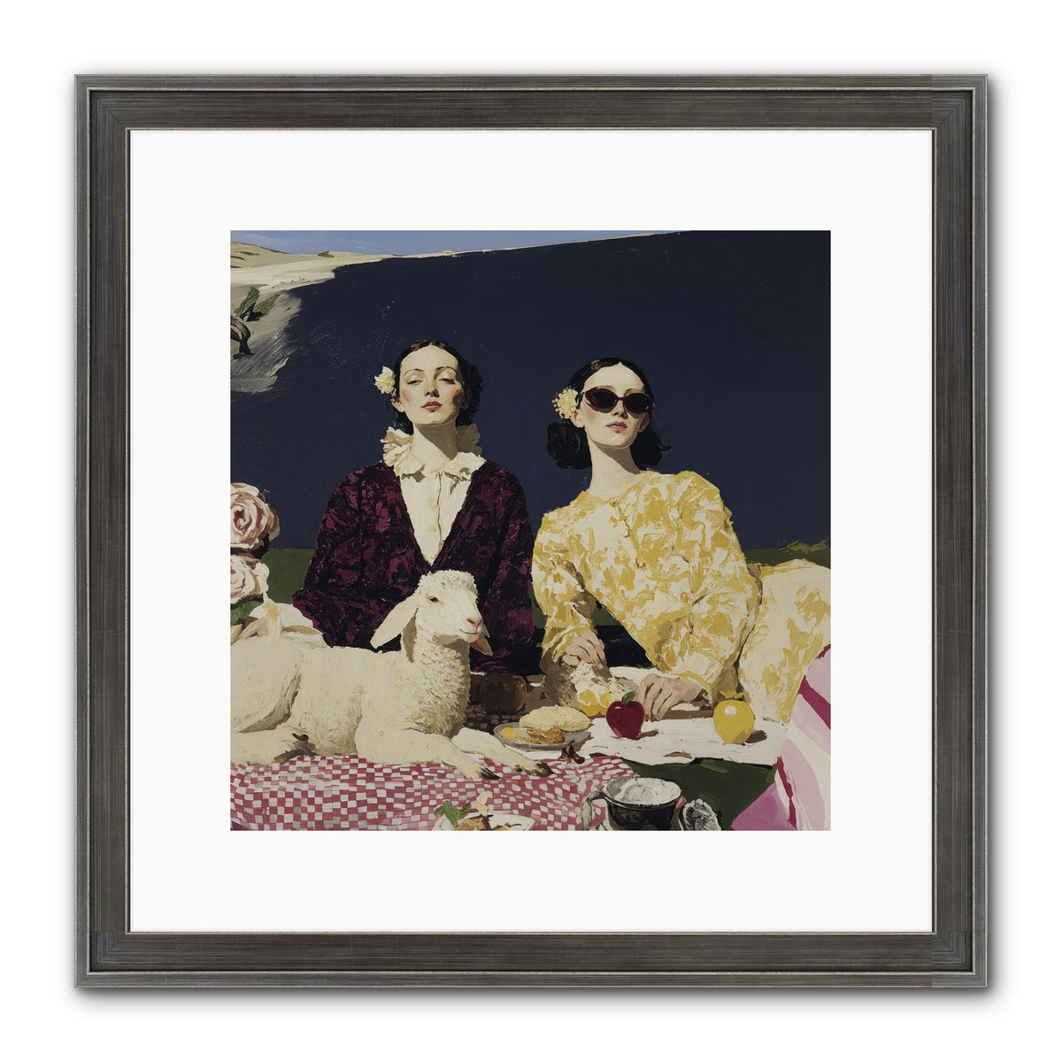 The Art of Almost Smiling Framed Print - Slimwoods Black/Silver 12x12