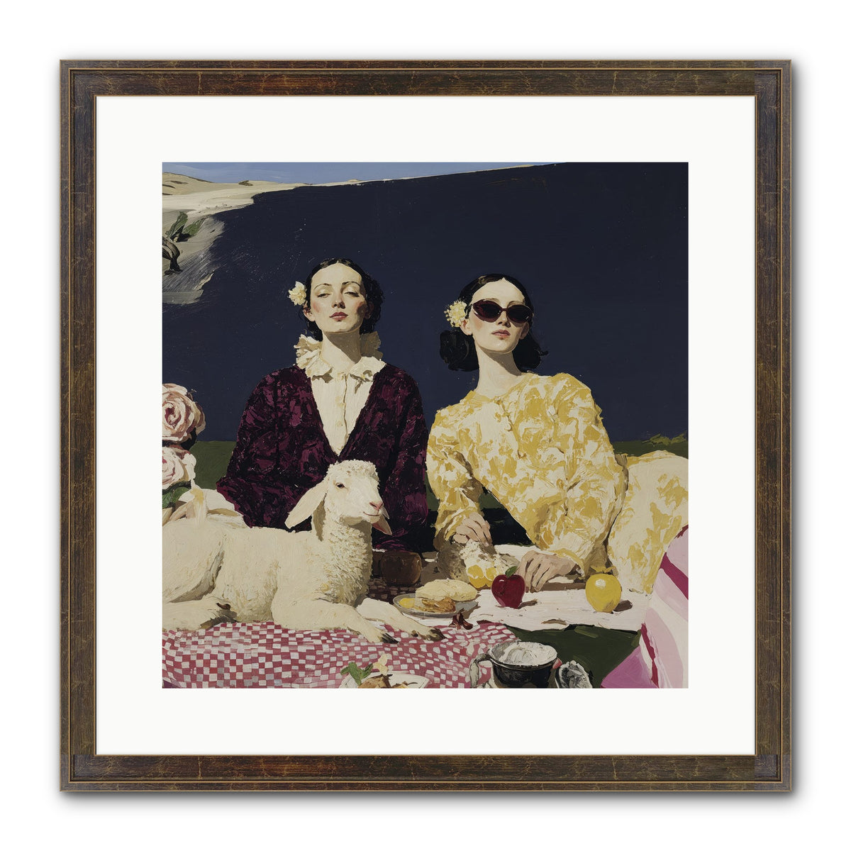 The Art of Almost Smiling Framed Print - Slimwoods Black/Gold 16x16