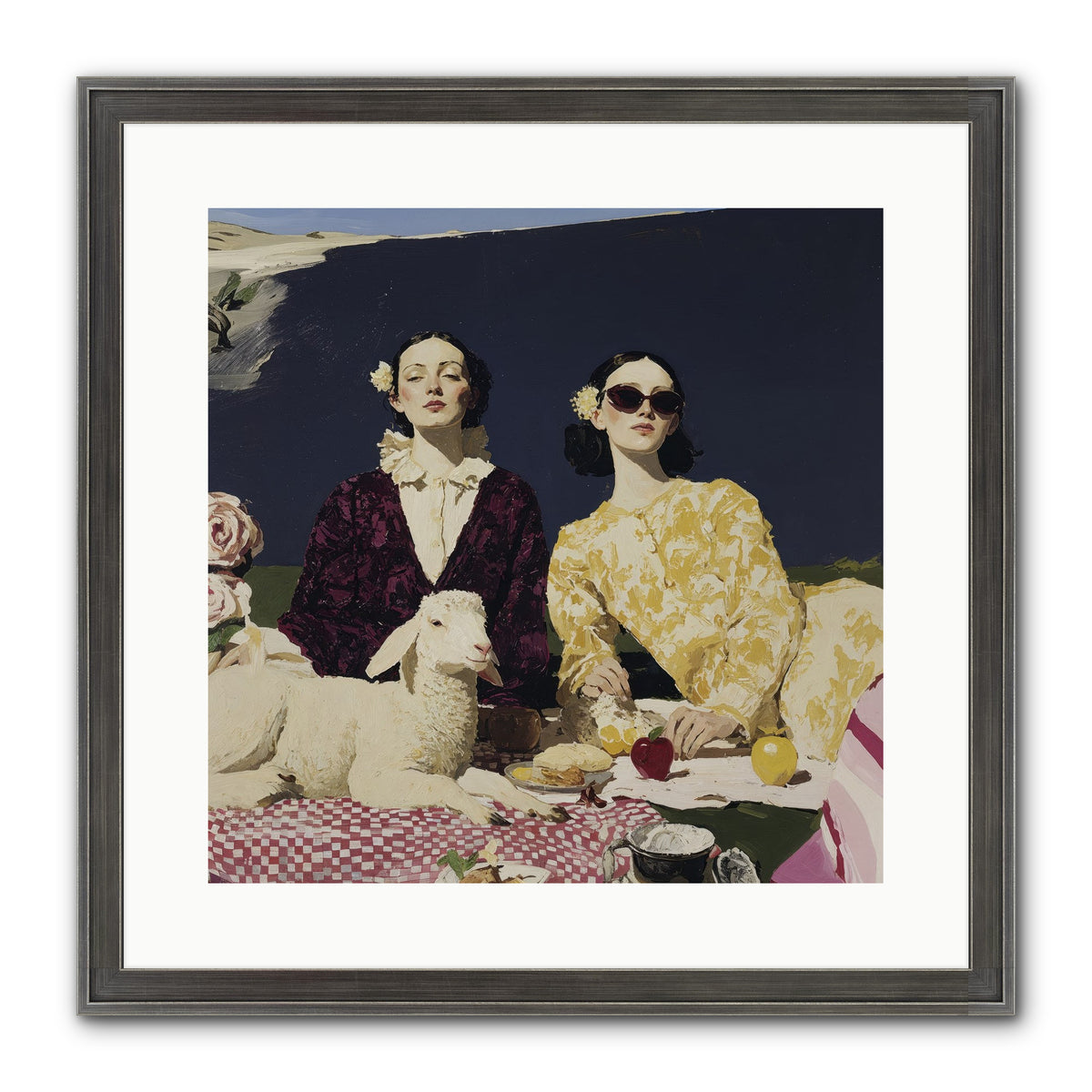 The Art of Almost Smiling Framed Print - Slimwoods Black/Silver 16x16