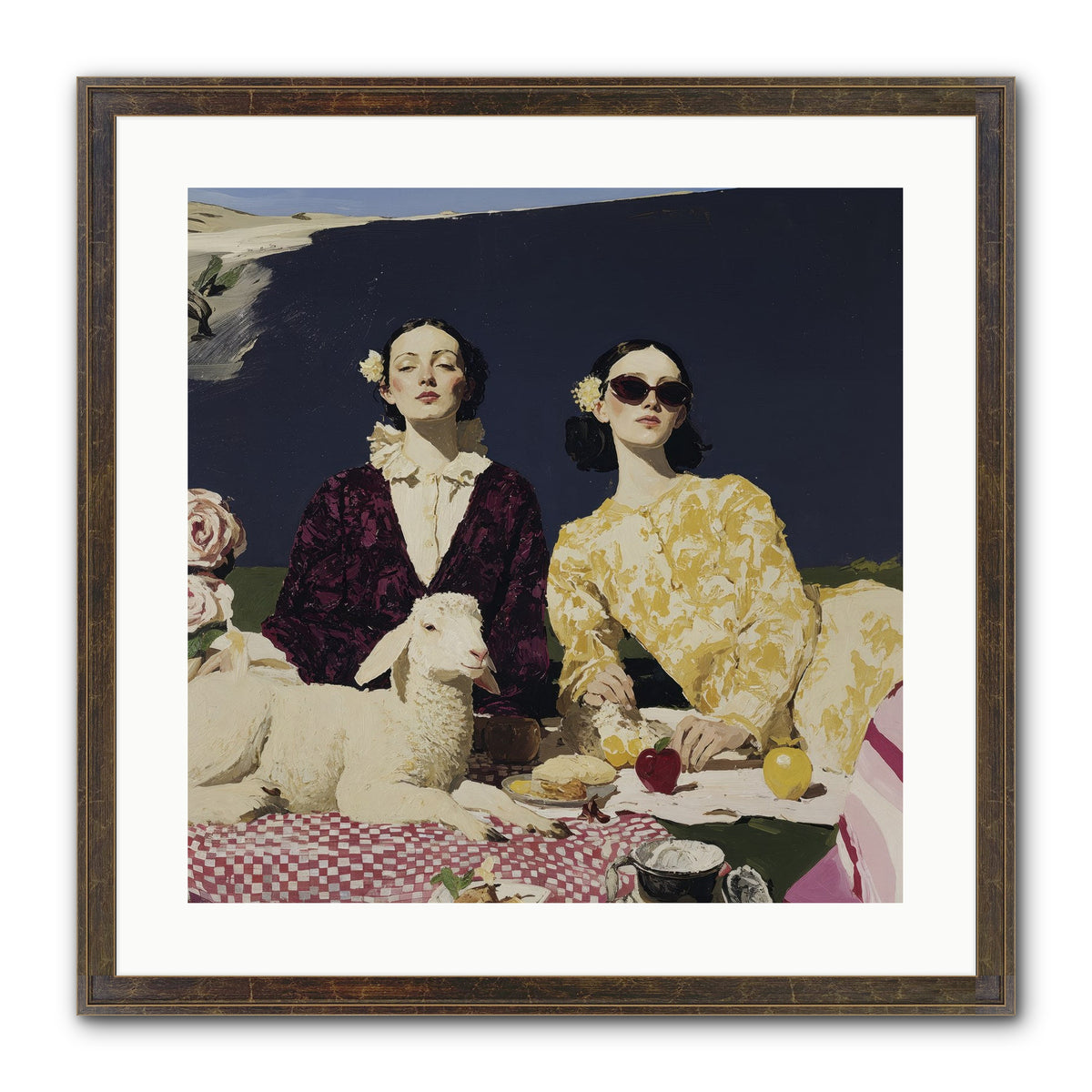 The Art of Almost Smiling Framed Print - Slimwoods Black/Gold 20x20