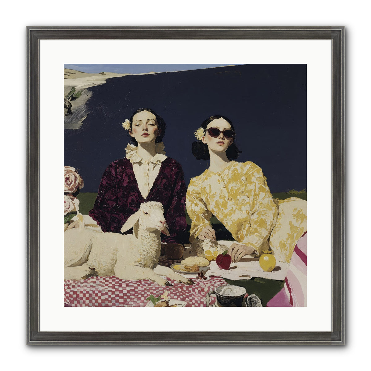 The Art of Almost Smiling Framed Print - Slimwoods Black/Silver 20x20