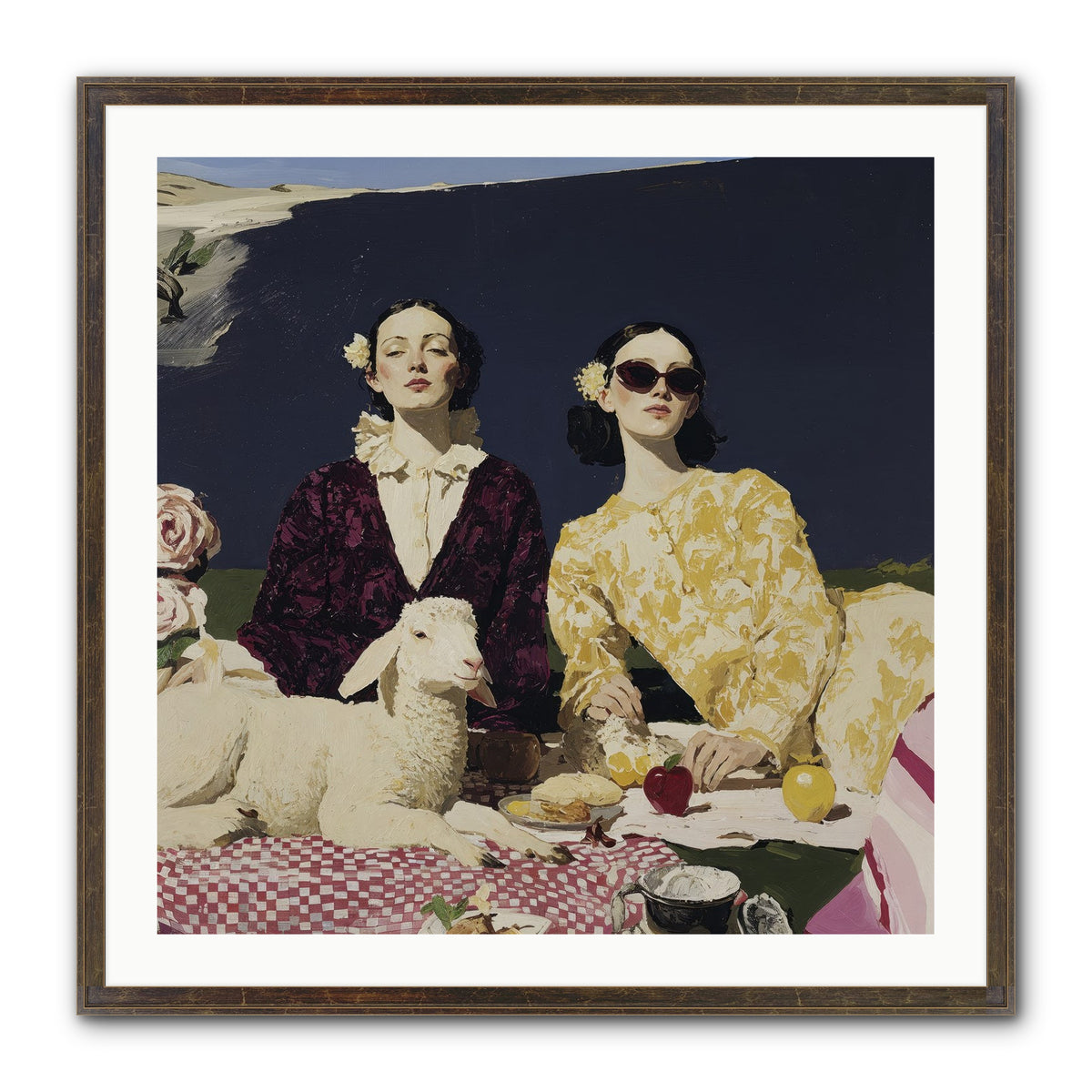The Art of Almost Smiling Framed Print - Slimwoods Black/Gold 30x30