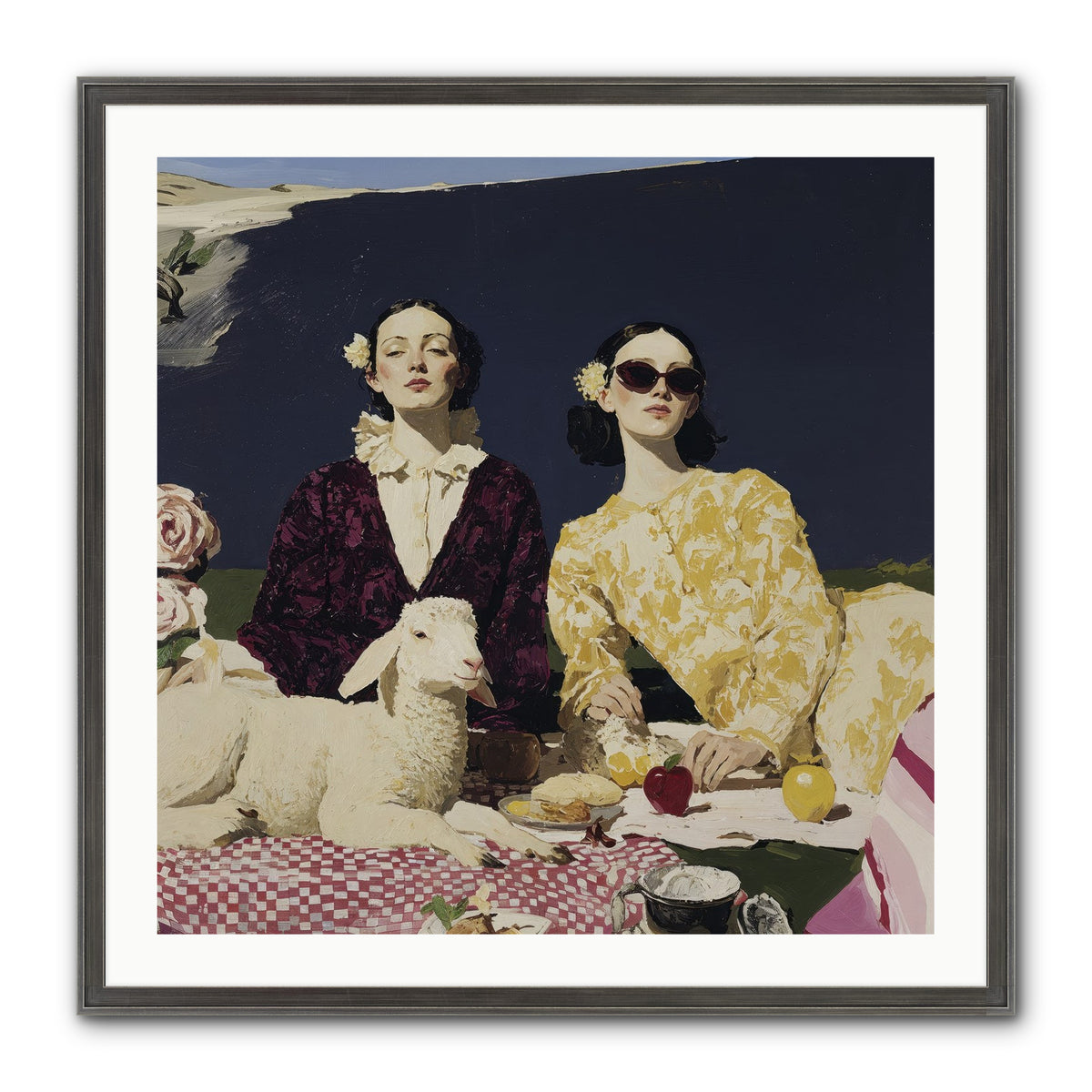 The Art of Almost Smiling Framed Print - Slimwoods Black/Silver 30x30