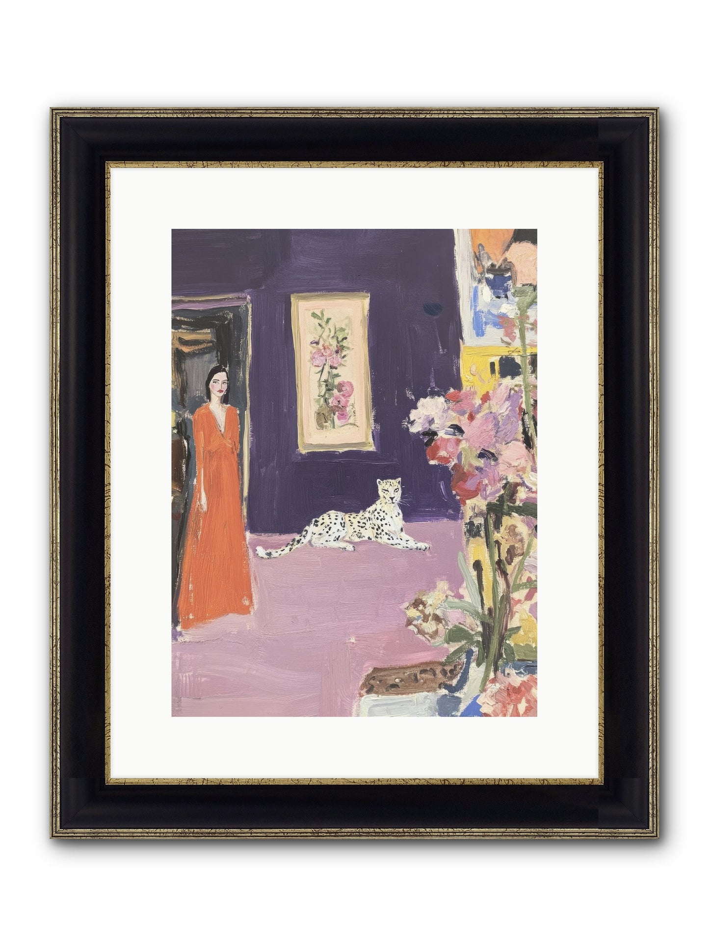 The Art Of Beautiful Waiting Framed Print - Black & Gold 12x16