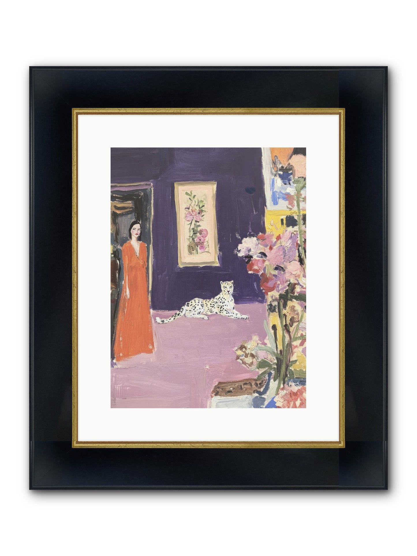 The Art Of Beautiful Waiting Framed Print - Wide Black w/Gold 12x16