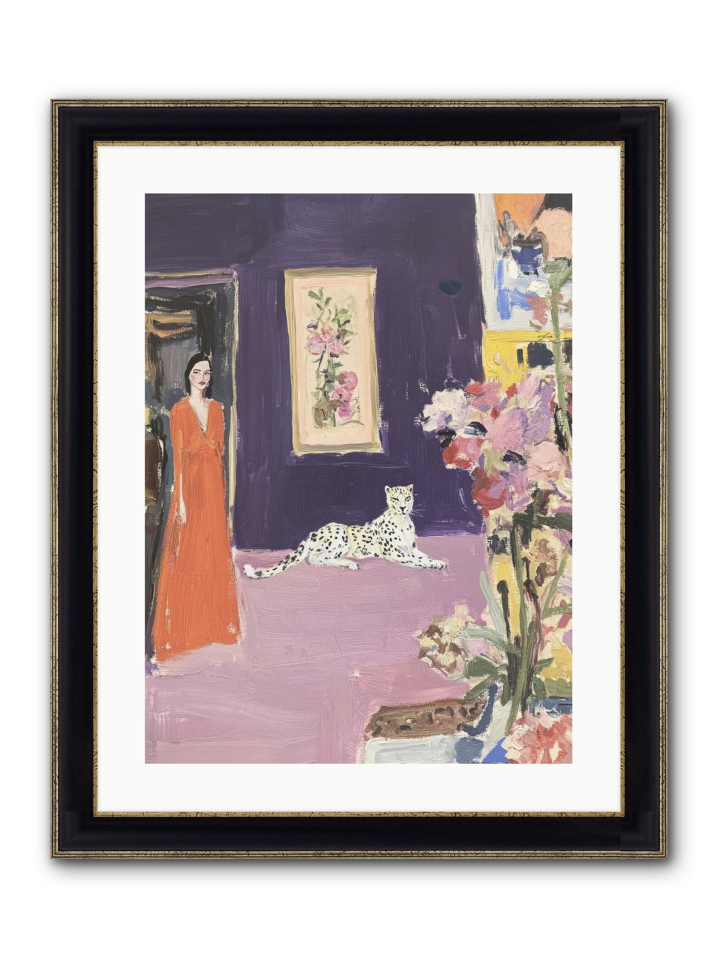 The Art Of Beautiful Waiting Framed Print - Black & Gold 18x24