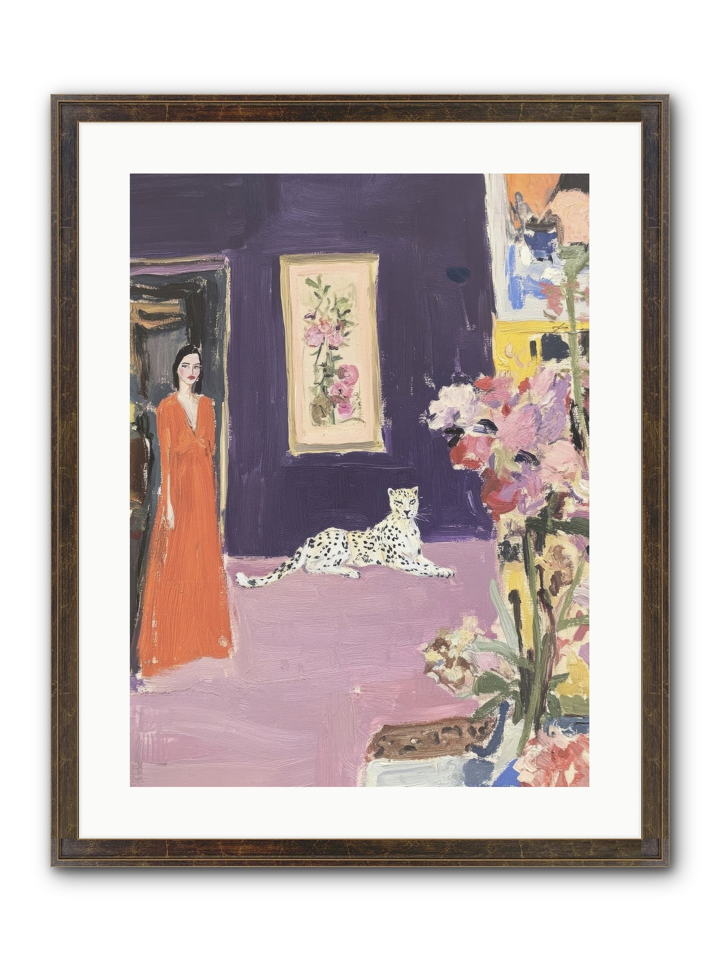 The Art Of Beautiful Waiting Framed Print - Slimwoods Black/Gold 18x24