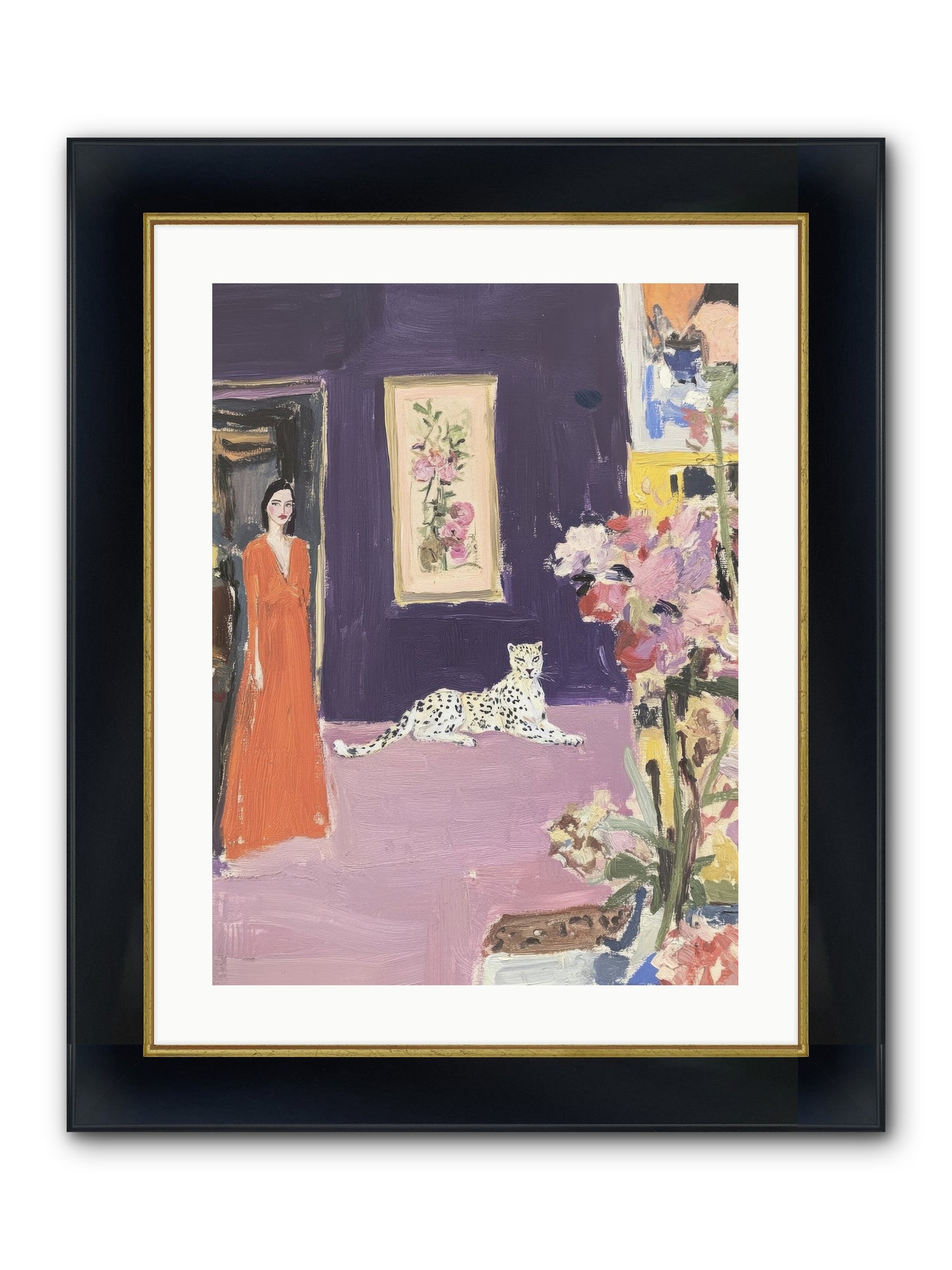 The Art Of Beautiful Waiting Framed Print - Wide Black w/Gold 18x24