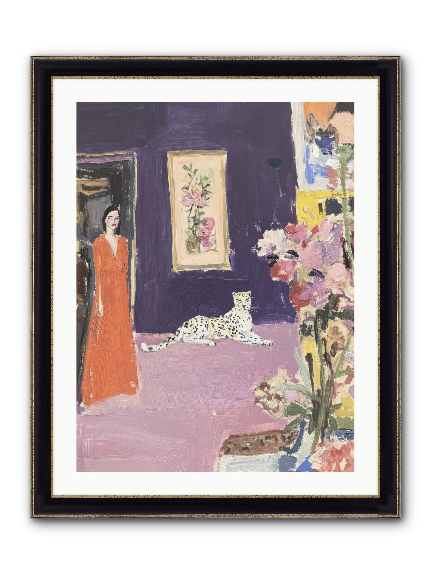 The Art Of Beautiful Waiting Framed Print - Black & Gold 24x32